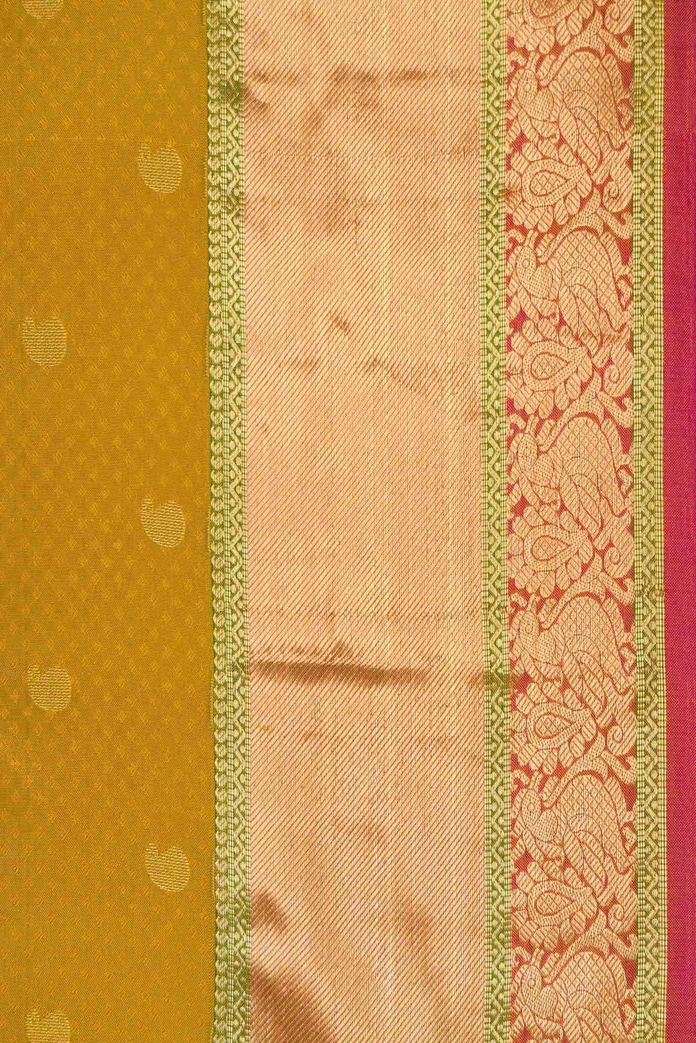 Mustard Dual Tone Kanchipuram Silk Saree
