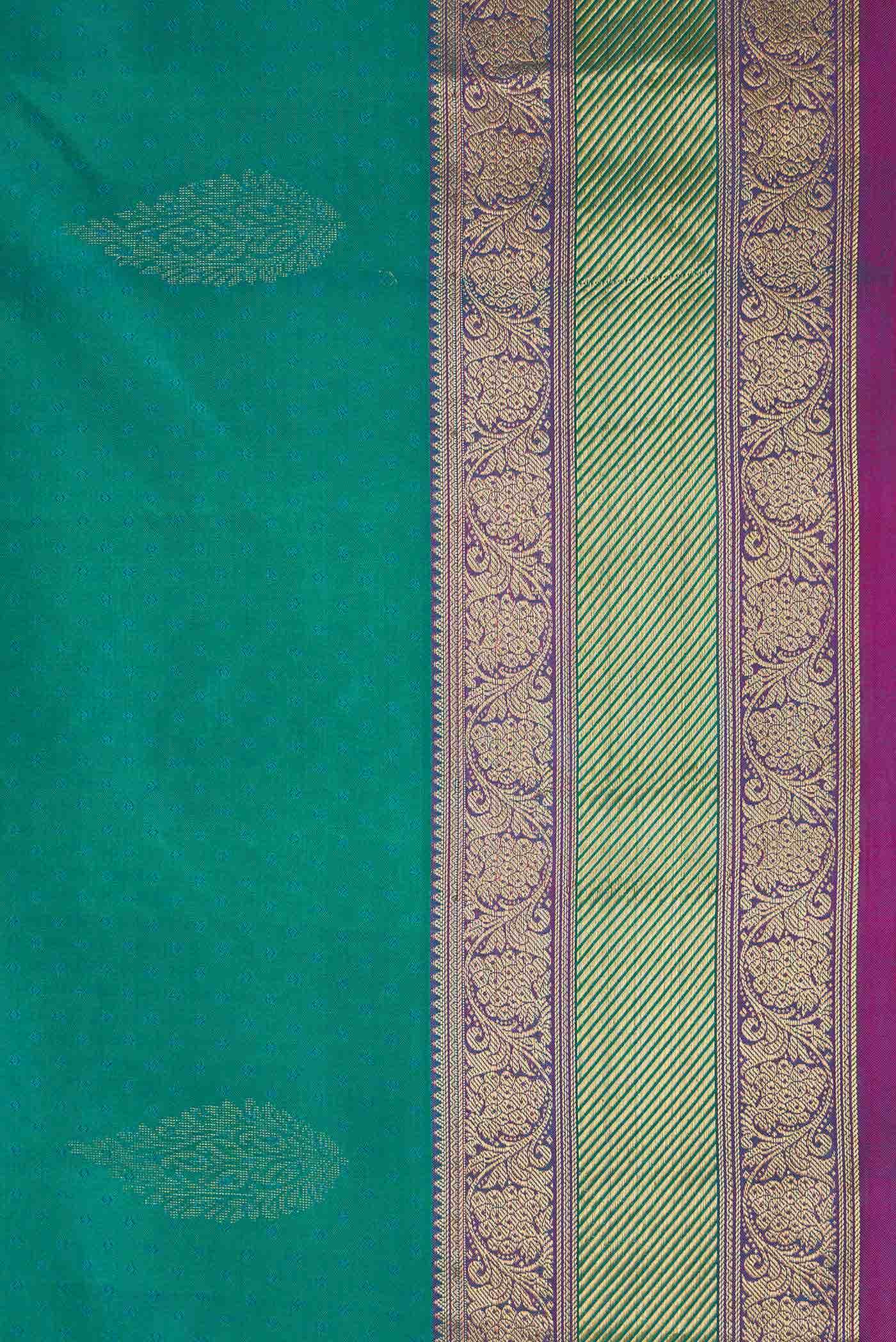 Green Dual Tone Kanchipuram Silk Saree