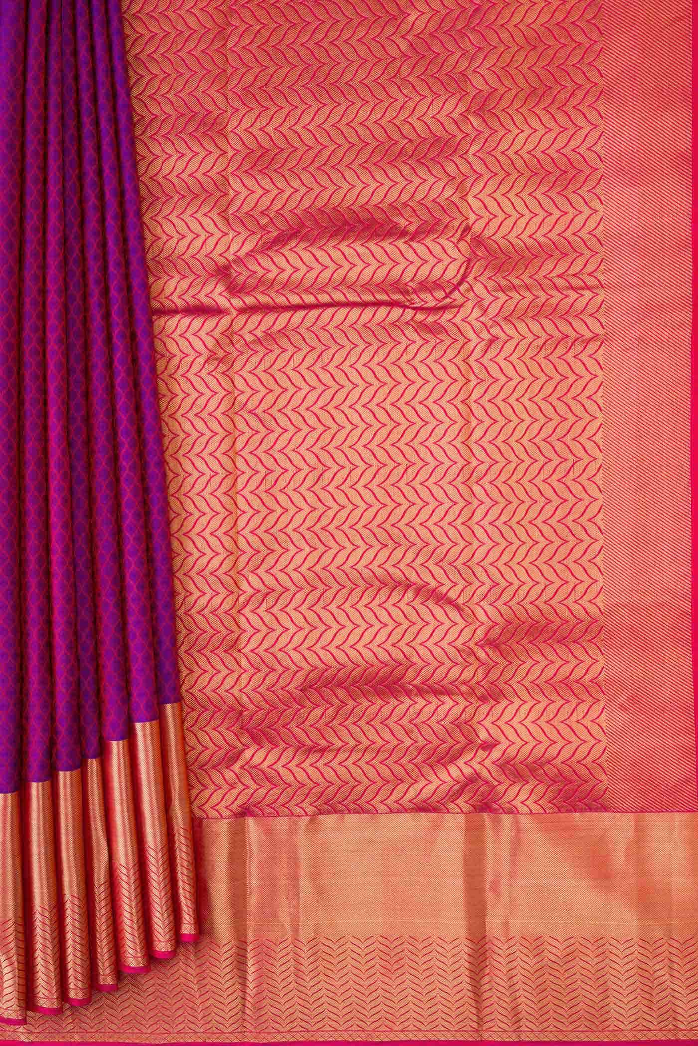 Purple Dual Tone Kanchipuram Silk Saree