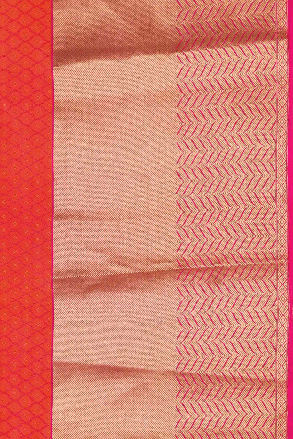 Orange Dual Tone Kanchipuram Silk Saree