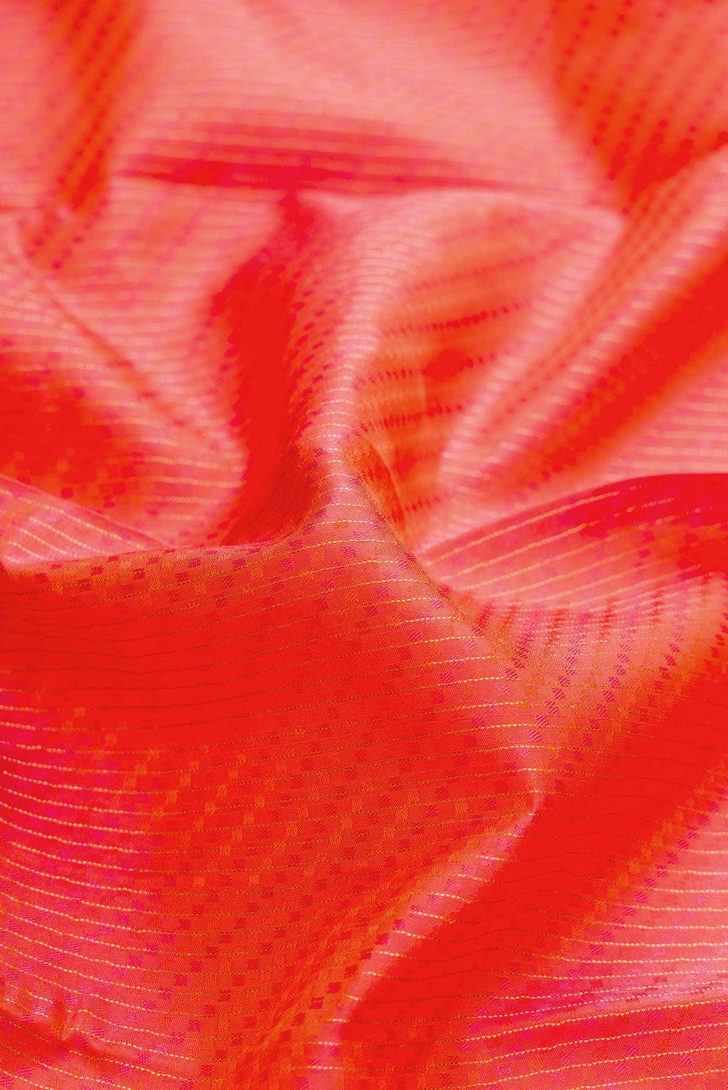 Brick Orange Dual Tone Kanchipuram Silk Saree