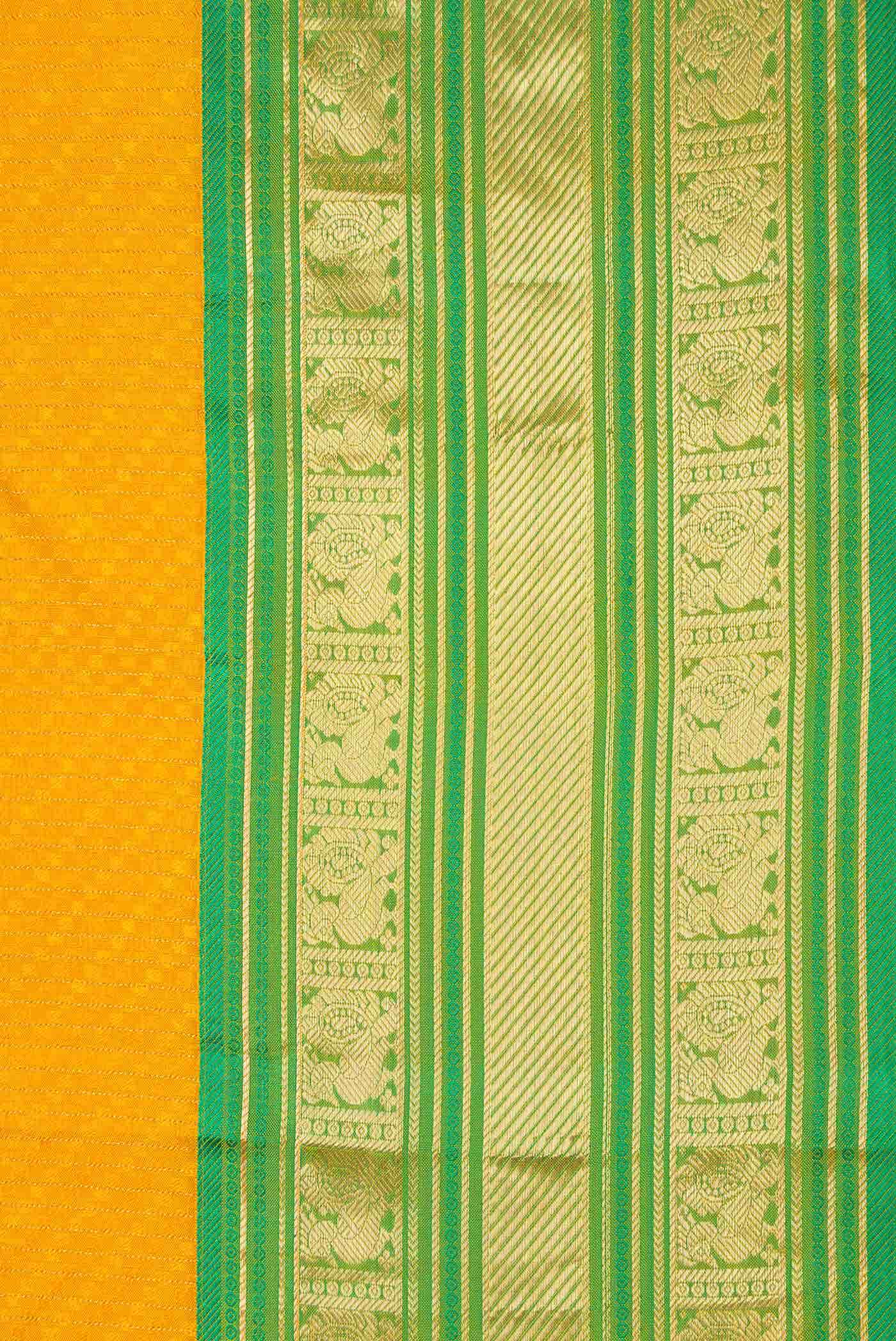 Yellow Dual Tone Kanchipuram Silk Saree