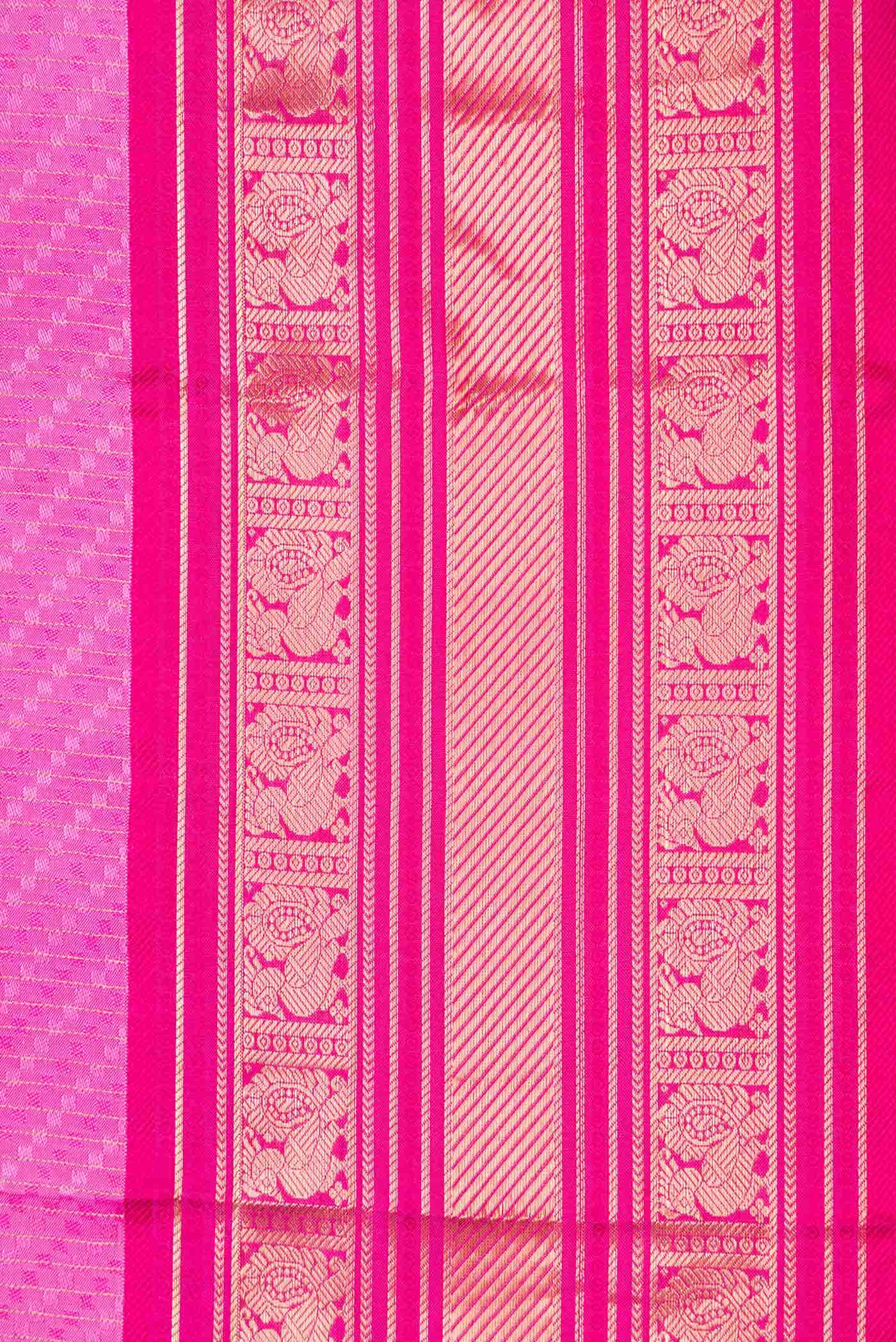 Pink Dual Tone Kanchipuram Silk Saree