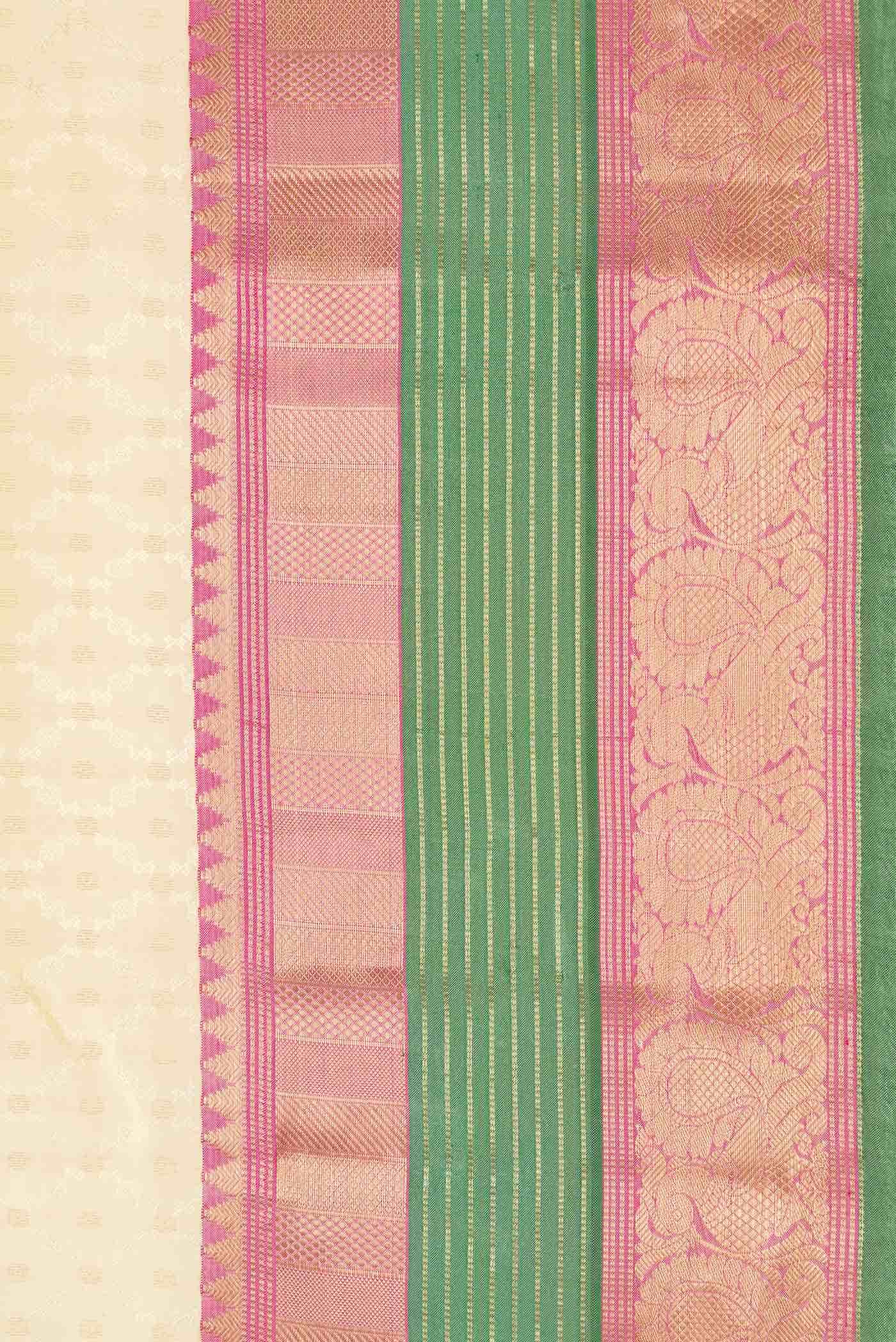 Sandal Dual Tone Kanchipuram Silk Saree