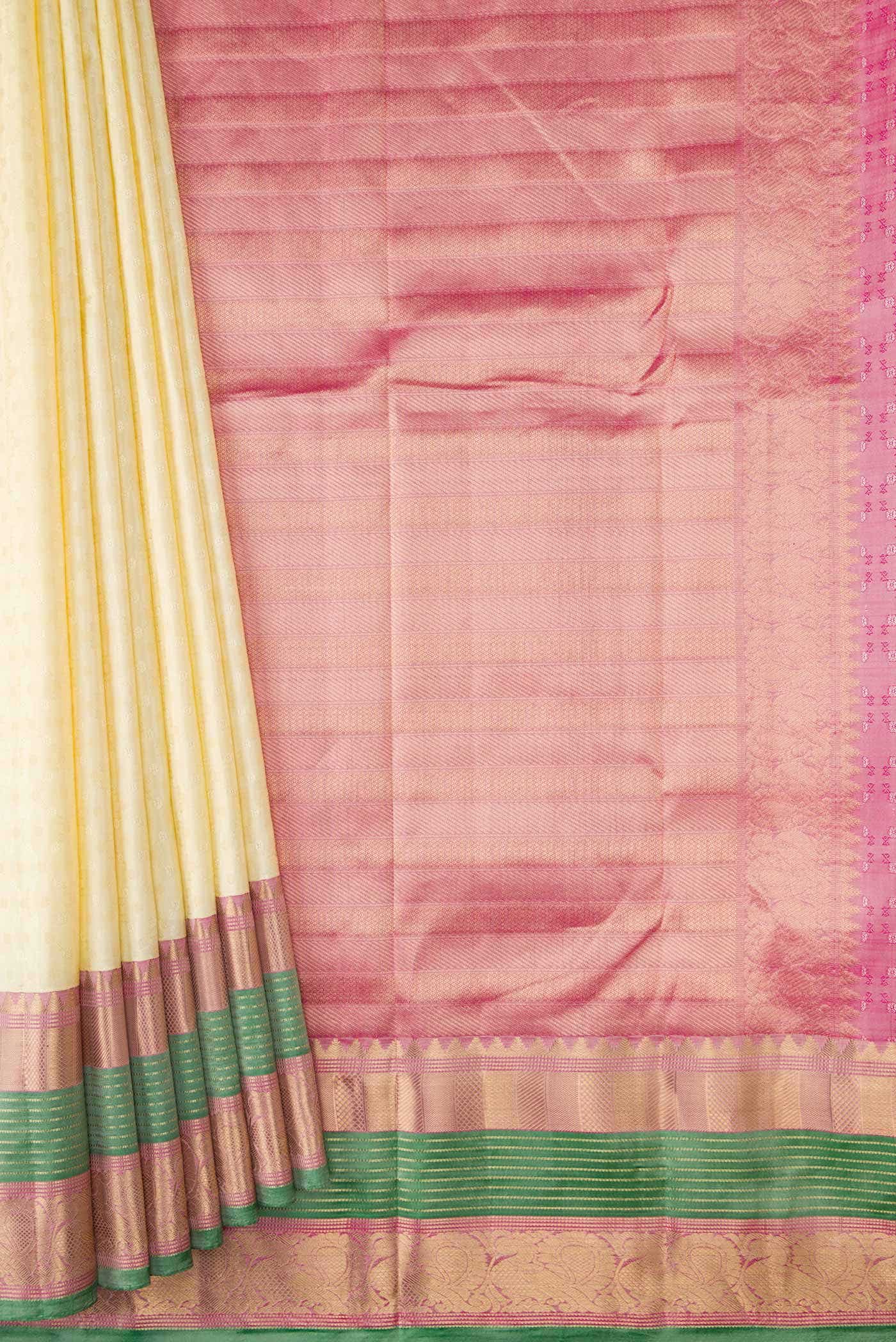 Sandal Dual Tone Kanchipuram Silk Saree
