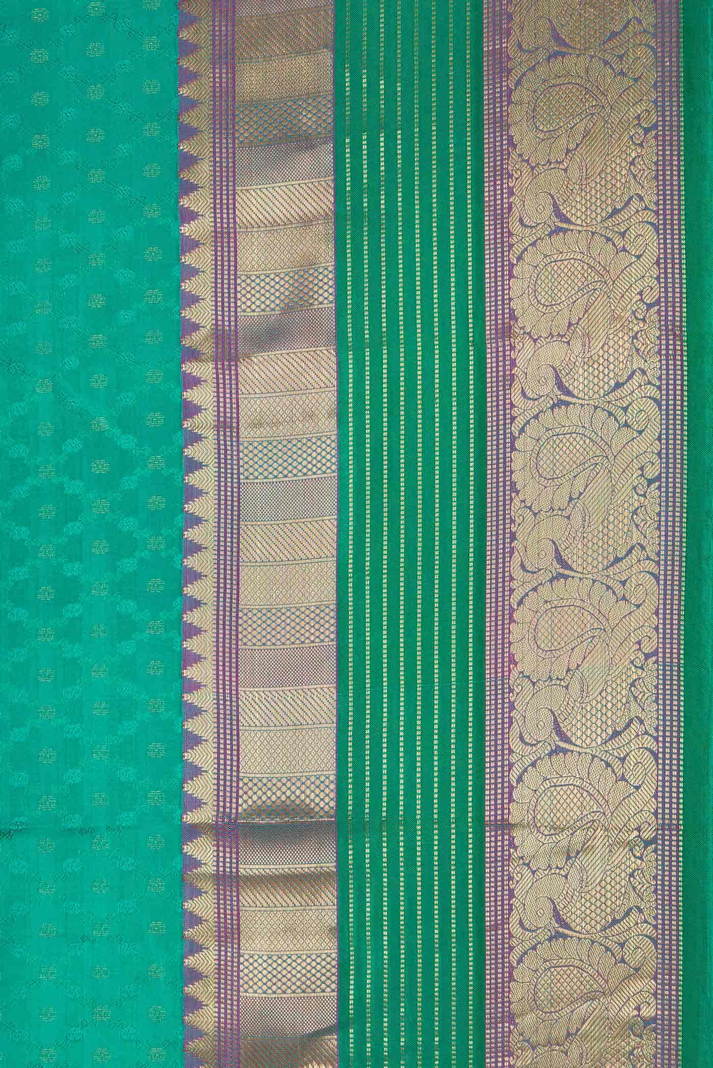 Green Dual Tone Kanchipuram Silk Saree
