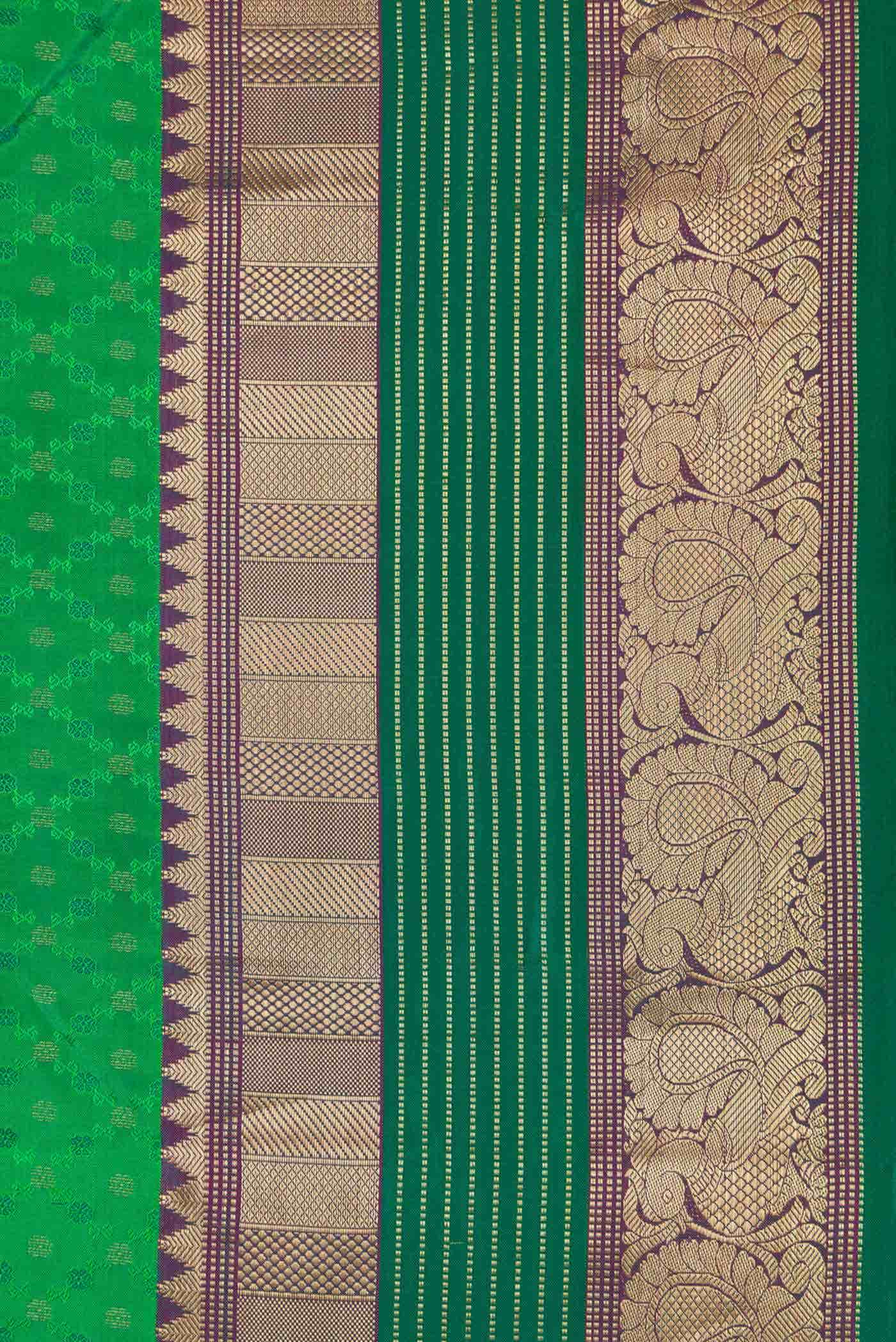 Green Dual Tone Kanchipuram Silk Saree