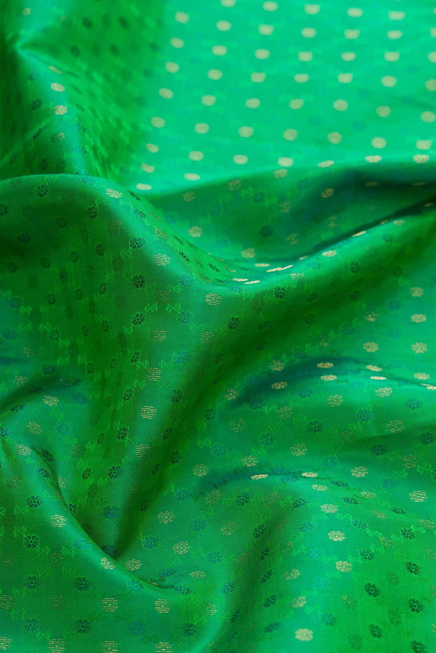 Green Dual Tone Kanchipuram Silk Saree