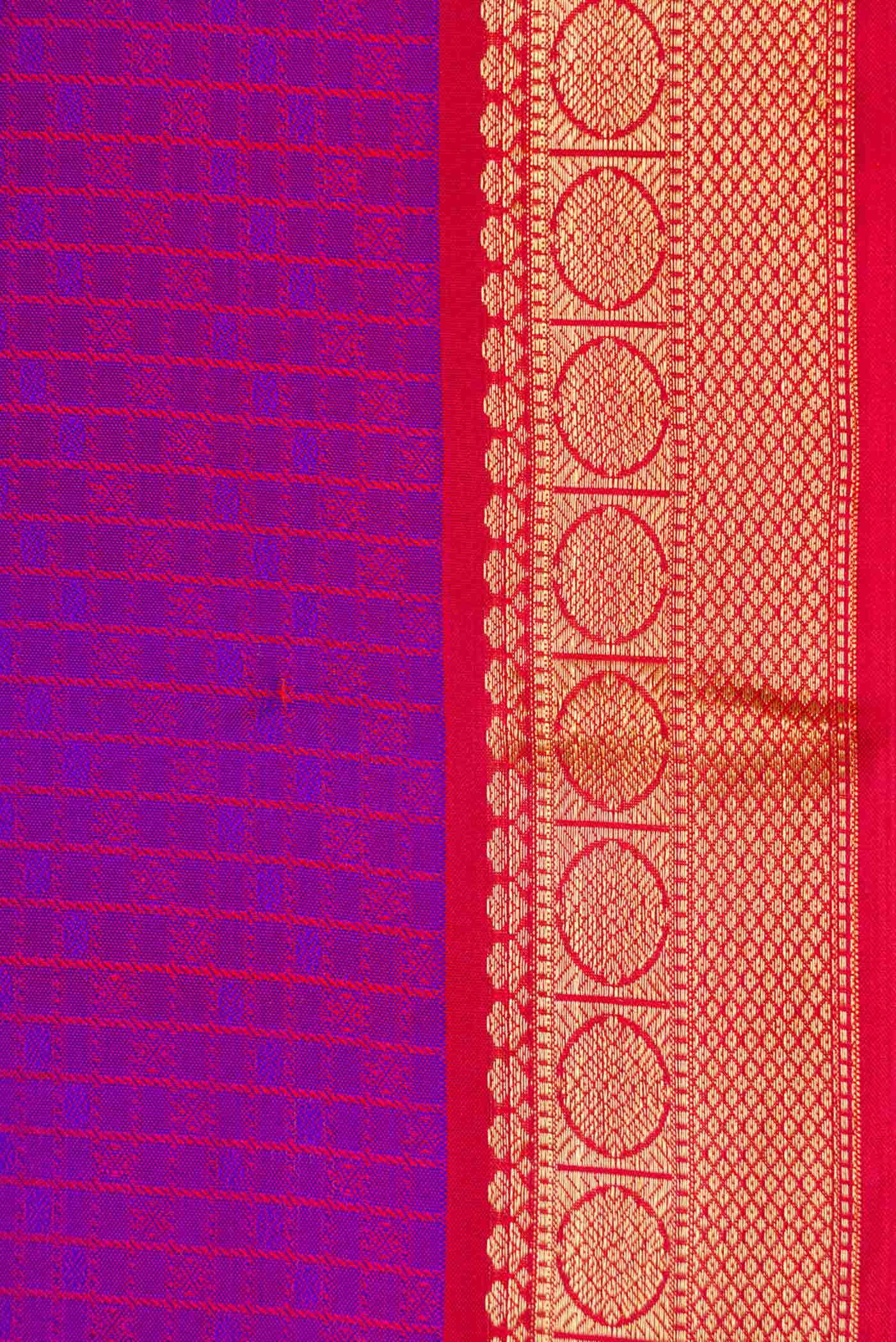Purple Dual Tone Kanchipuram Silk Saree