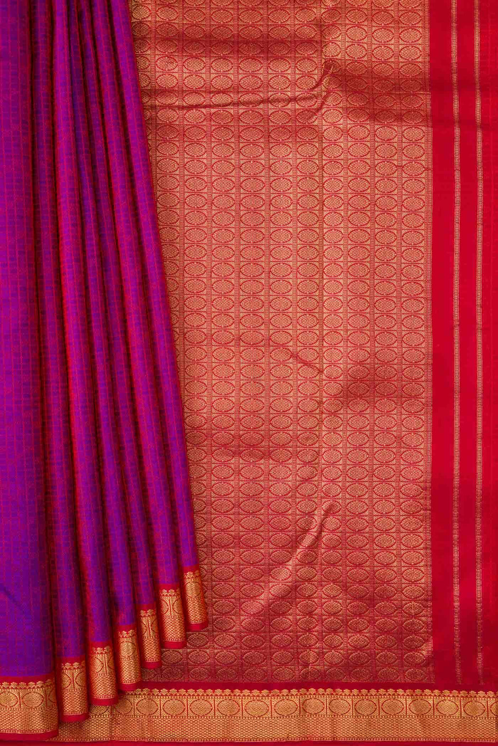 Purple Dual Tone Kanchipuram Silk Saree