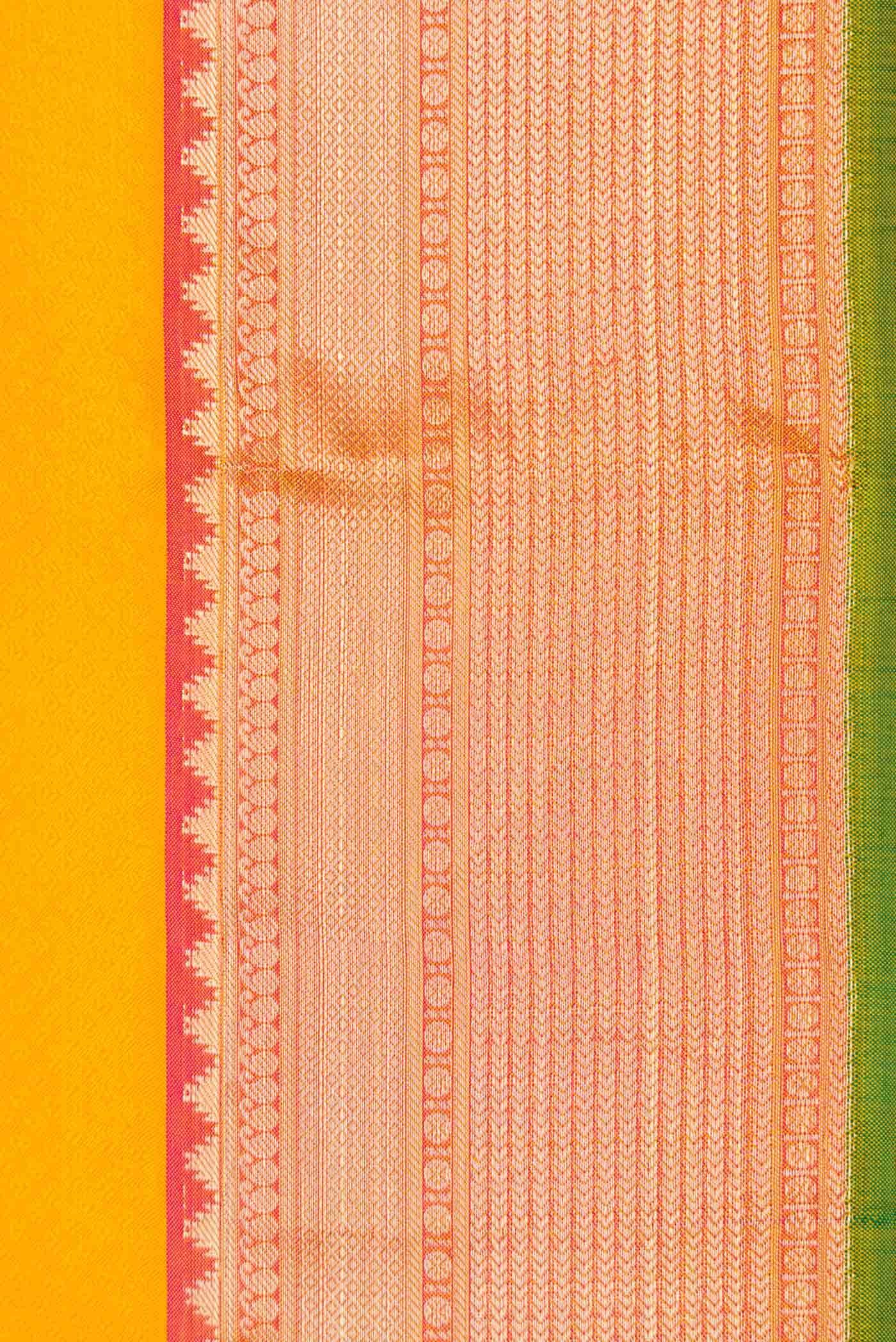 Yellow Dual Tone Kanchipuram Silk Saree