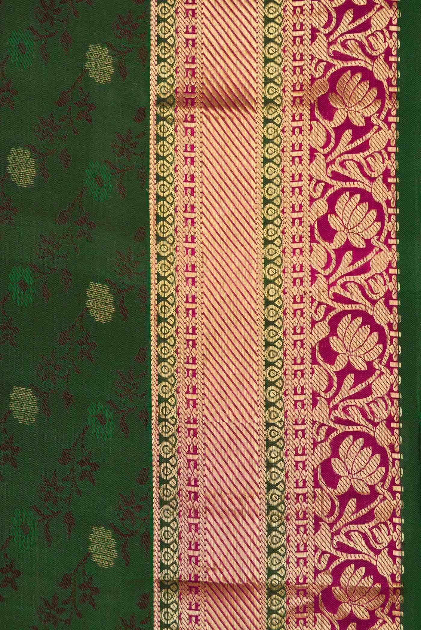Green Dual Tone Kanchipuram Silk Saree
