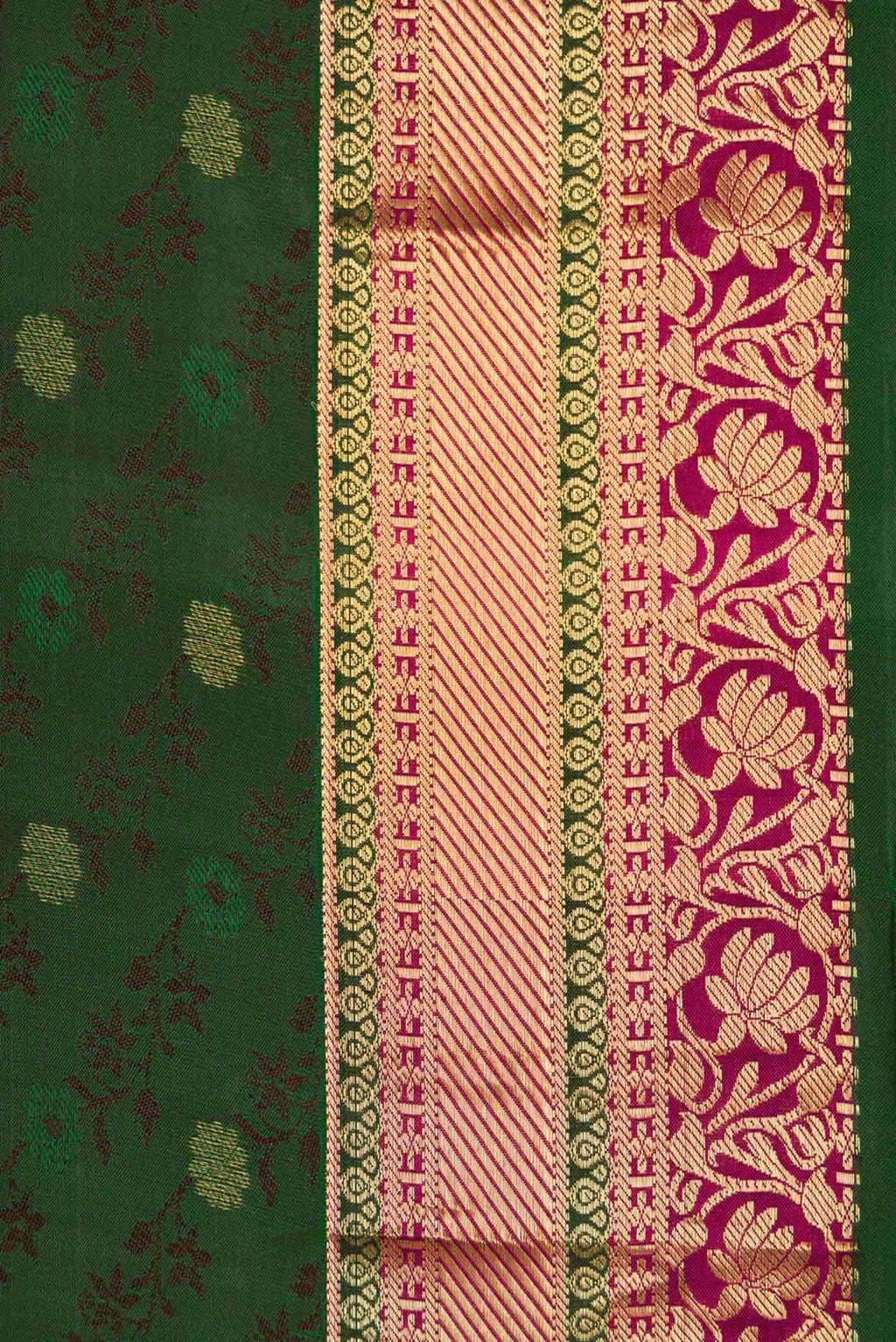 Green Dual Tone Kanchipuram Silk Saree