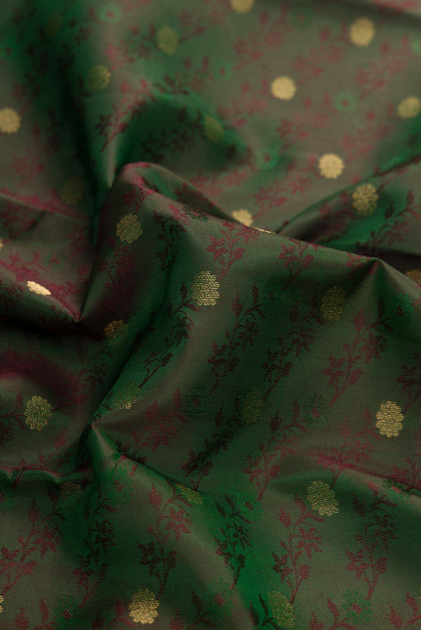 Green Dual Tone Kanchipuram Silk Saree