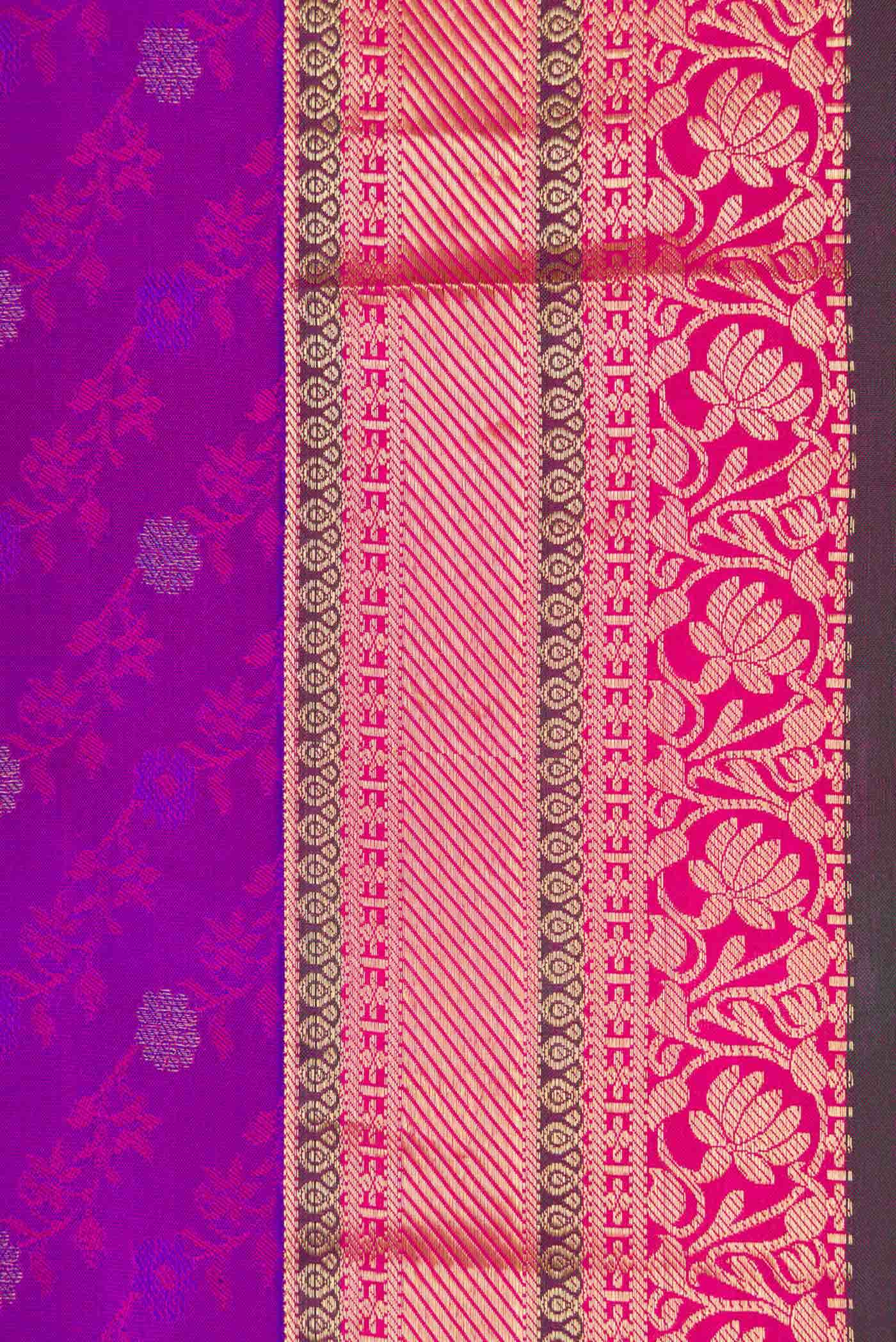 Purple Dual Tone Kanchipuram Silk Saree