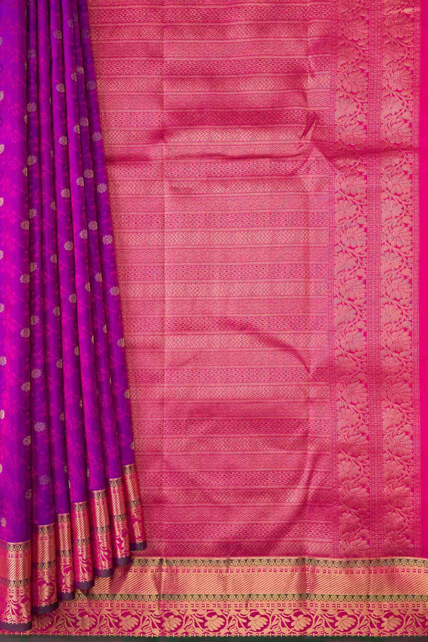 Purple Dual Tone Kanchipuram Silk Saree