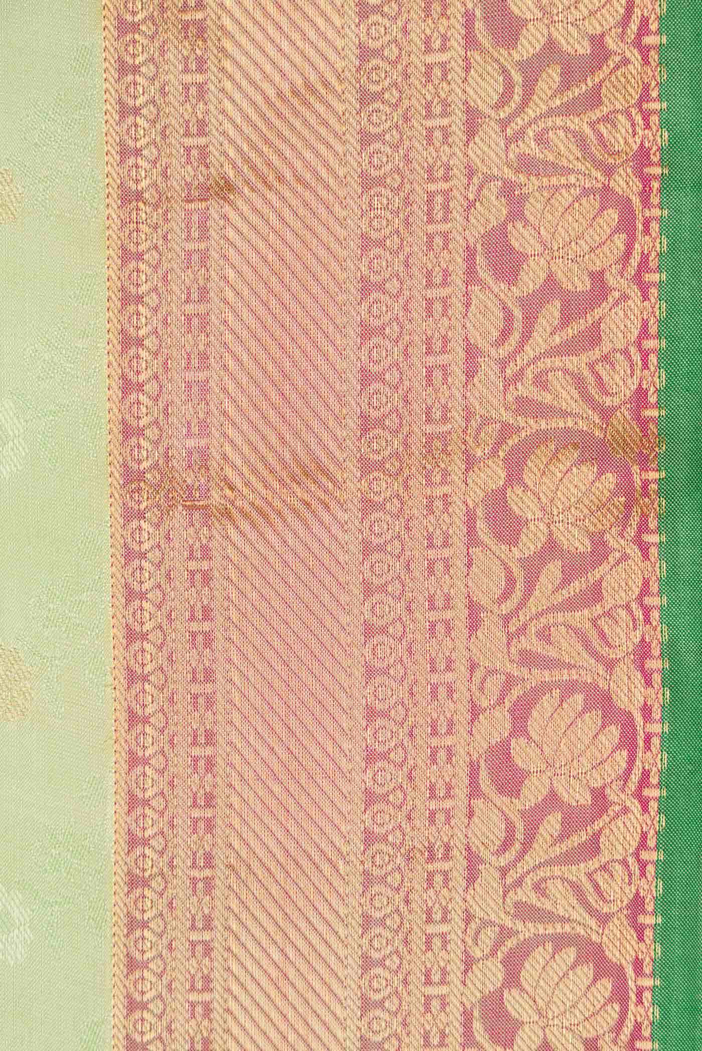 Pista Green Dual Tone Kanchipuram Silk Saree