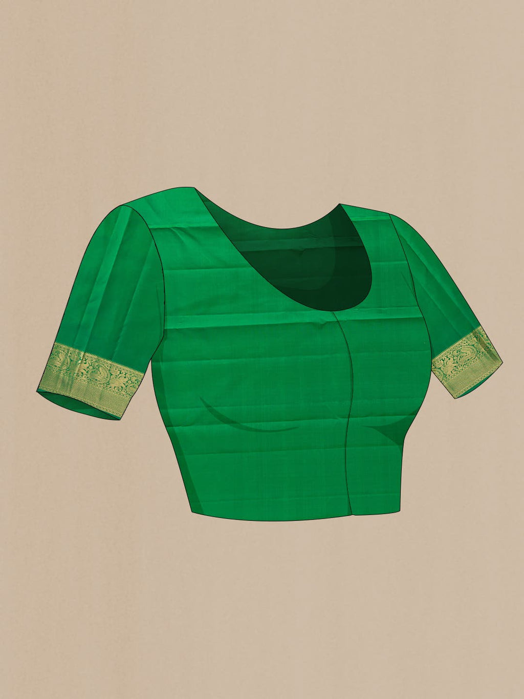 Parrot Green Dual Tone Kanchipuram Silk Saree