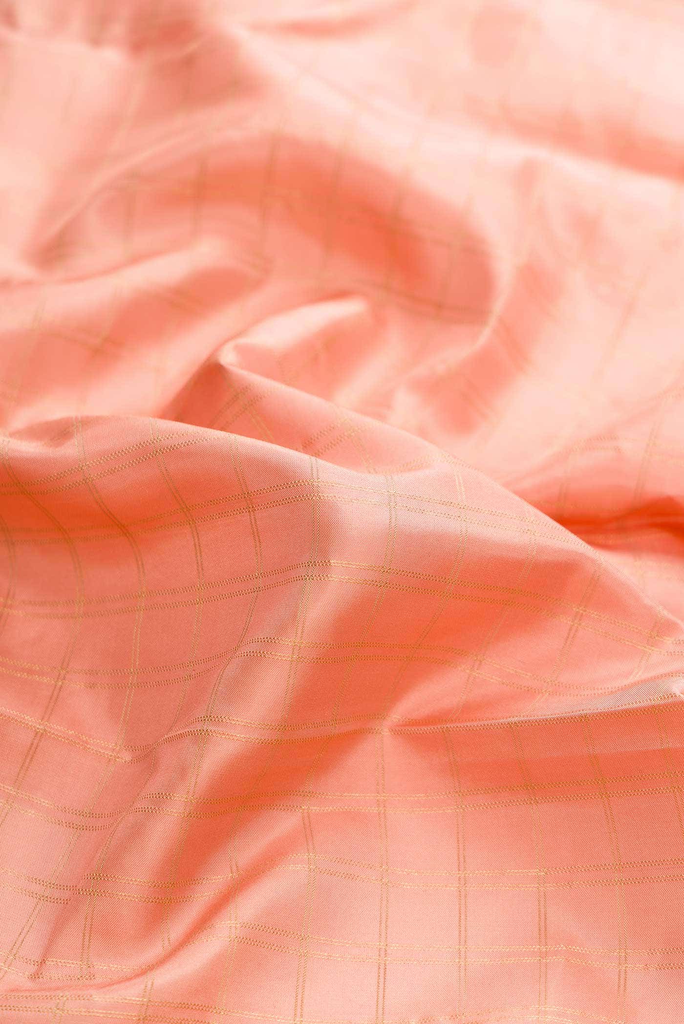 Golden Peach Dual Tone Kanchipuram Silk Saree