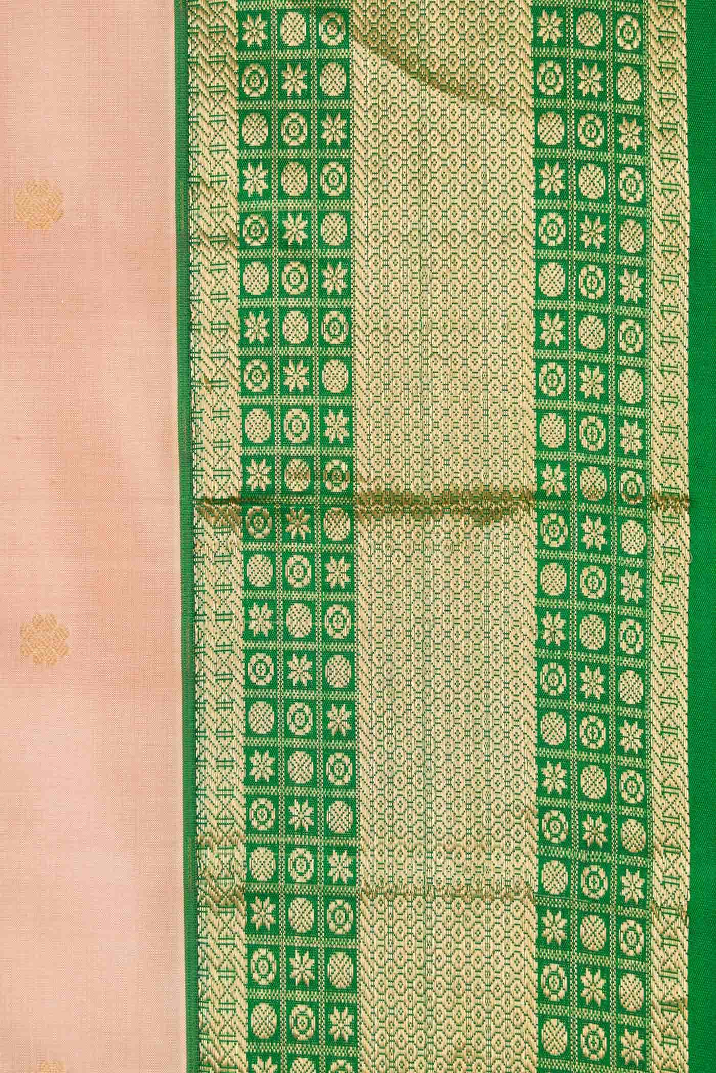Beige Dual Tone Kanchipuram Silk Saree
