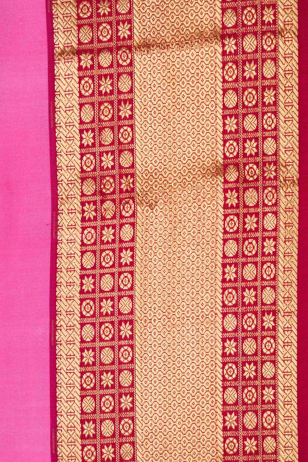 Pink Dual Tone Kanchipuram Silk Saree