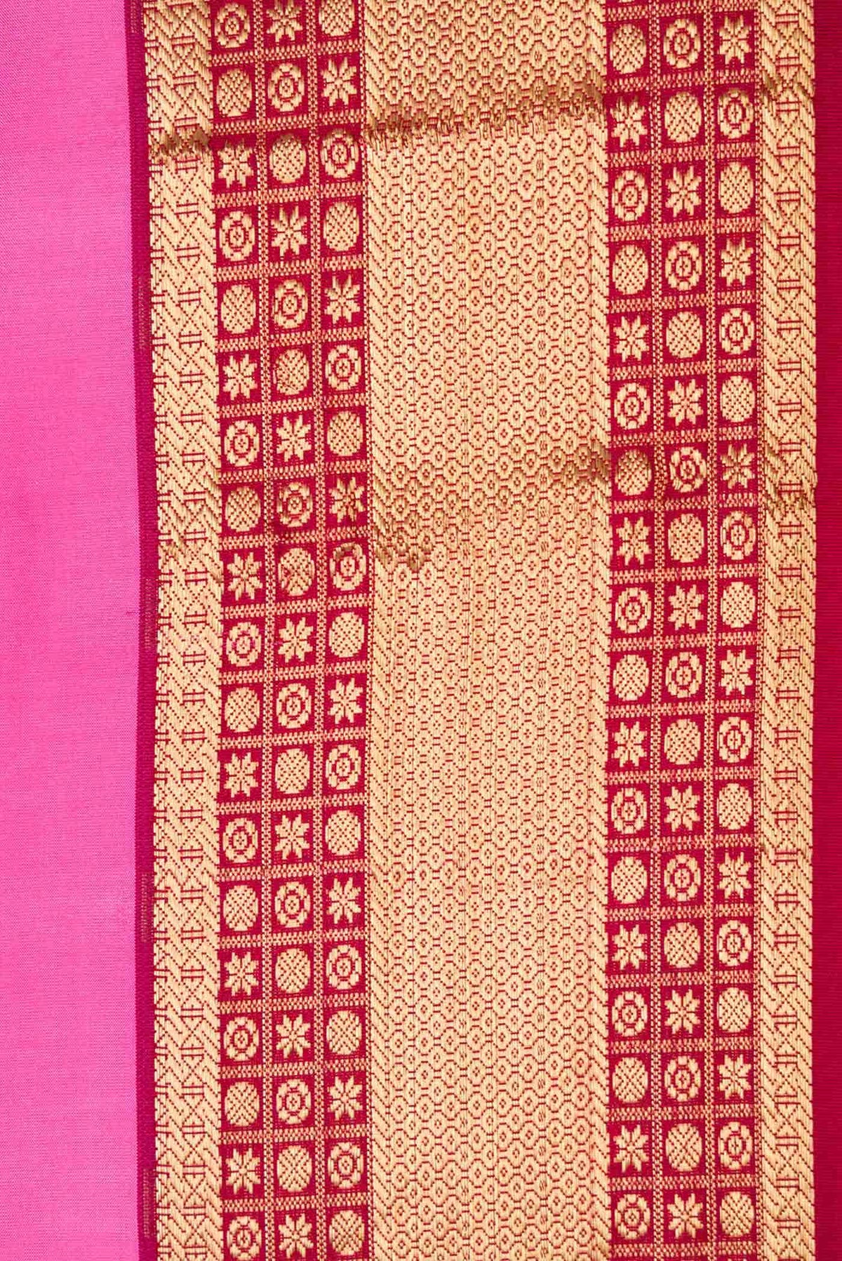 Pink Dual Tone Kanchipuram Silk Saree
