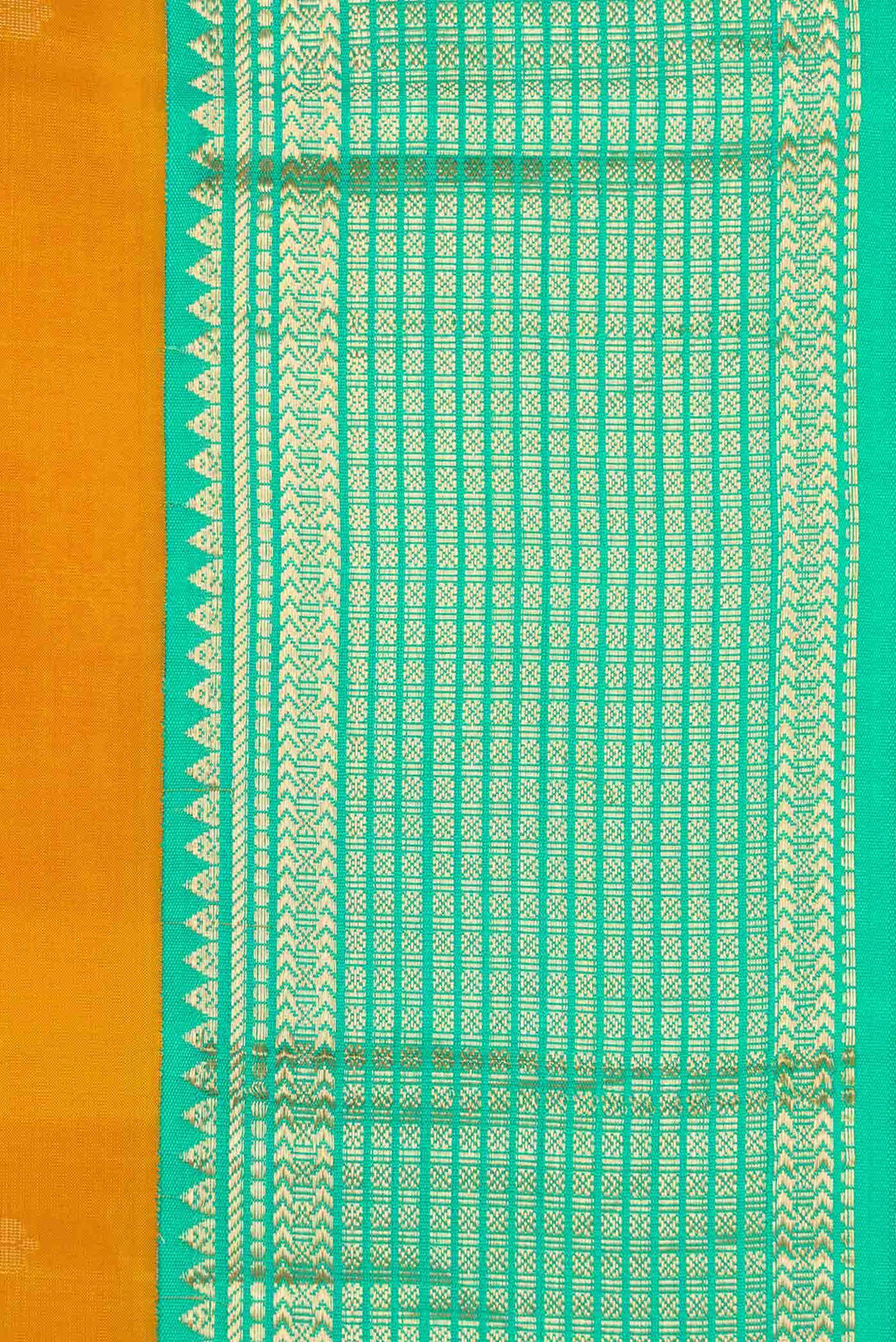 Mustard Dual Tone Kanchipuram Silk Saree