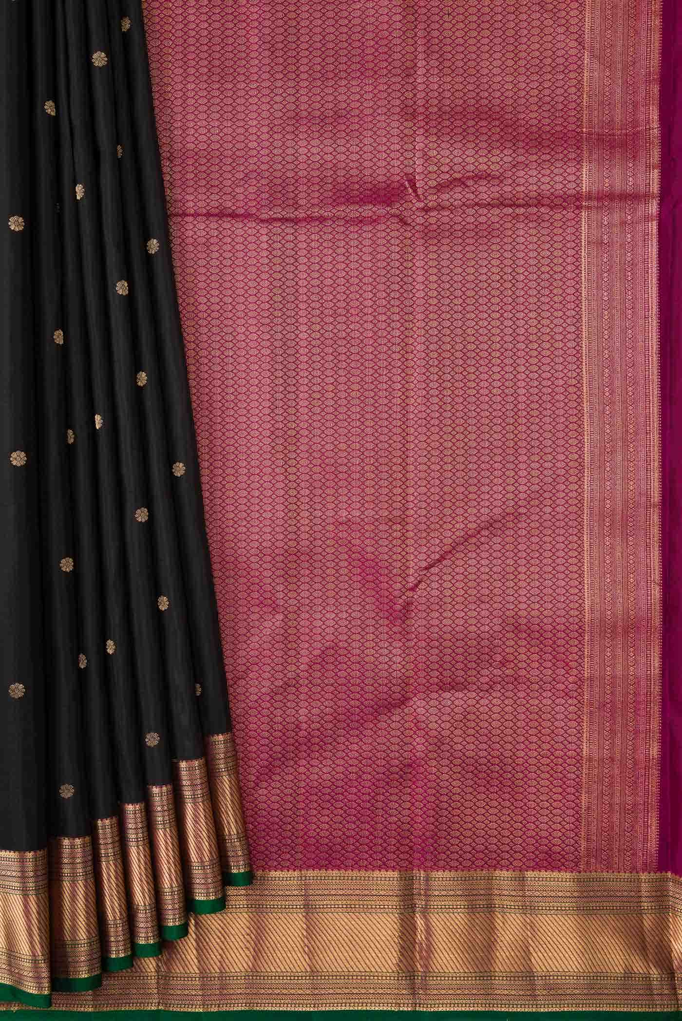 Black Kanchipuram Silk Saree
