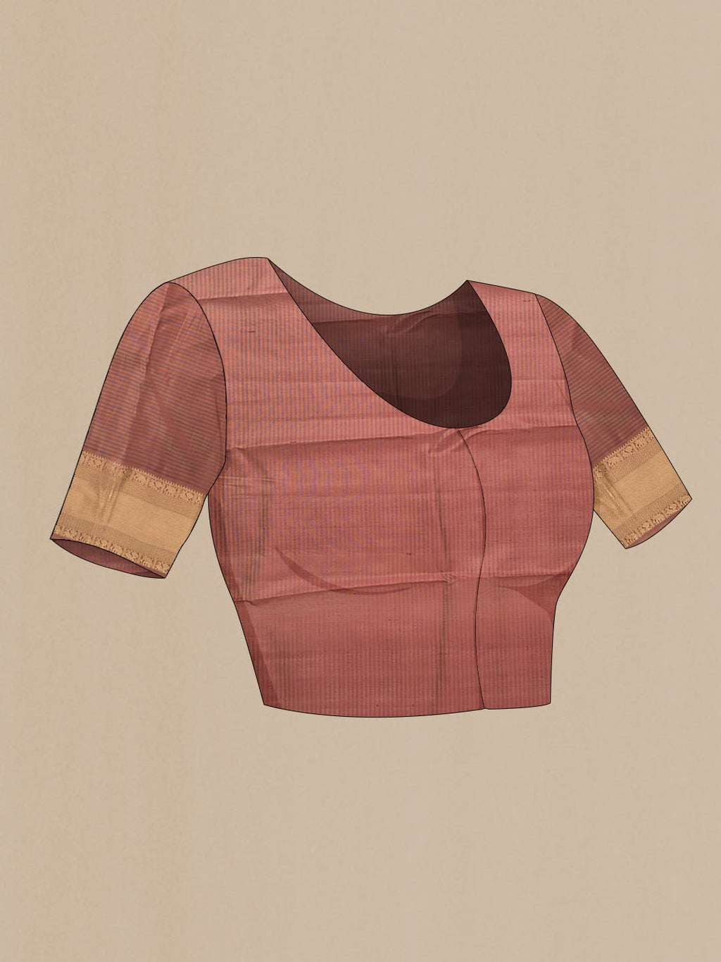 Brown Dual Tone Kanchipuram Silk Saree