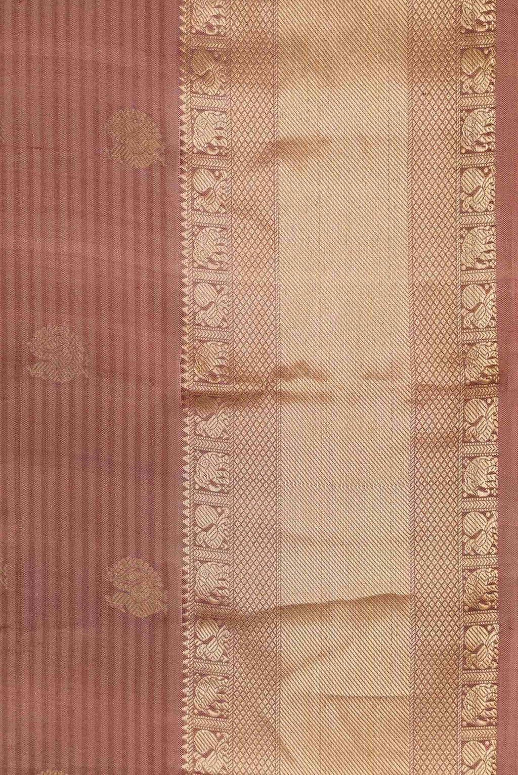 Brown Dual Tone Kanchipuram Silk Saree