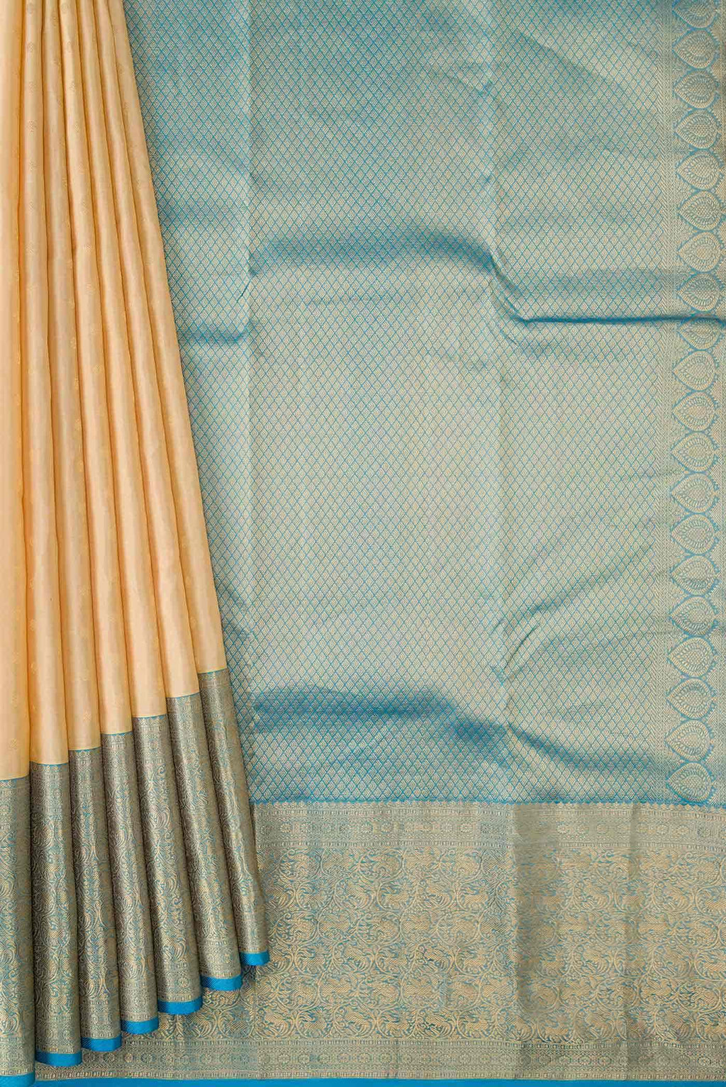 Sandal Dual Tone Kanchipuram Silk Saree