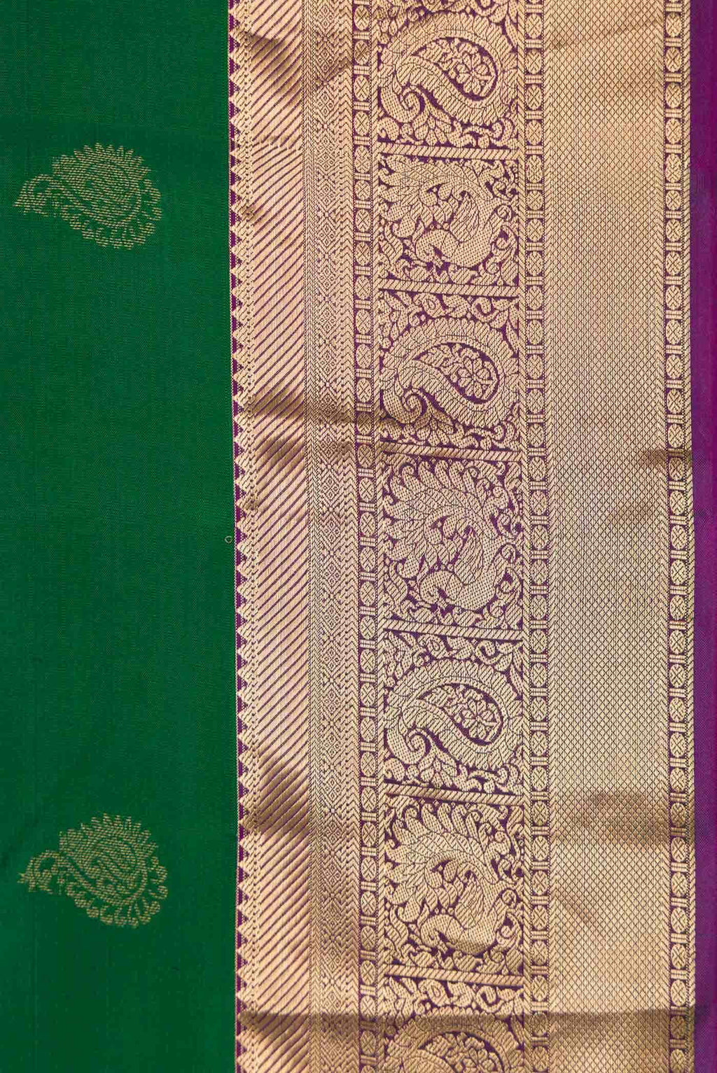 Green Dual Tone Kanchipuram Silk Saree