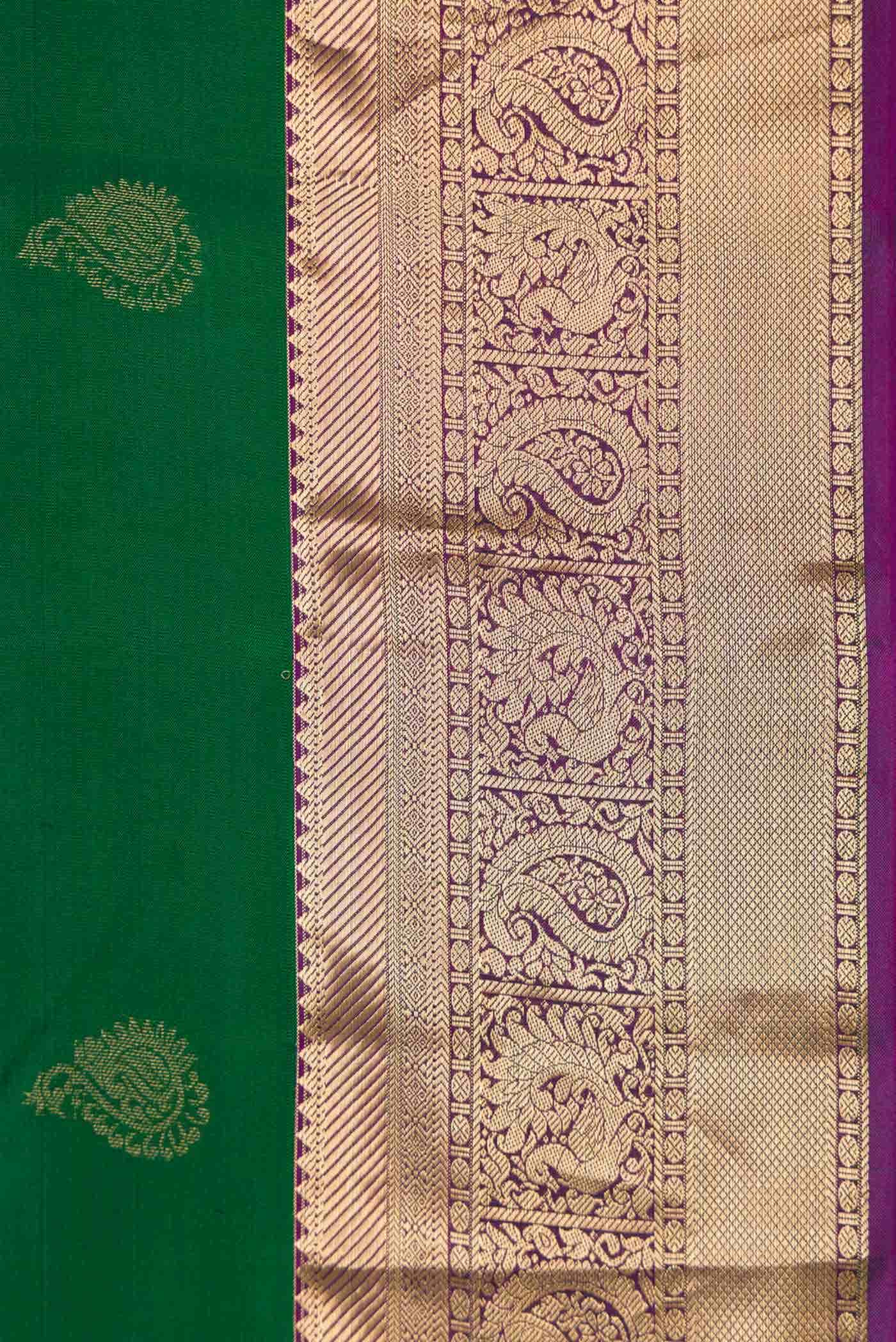 Green Dual Tone Kanchipuram Silk Saree