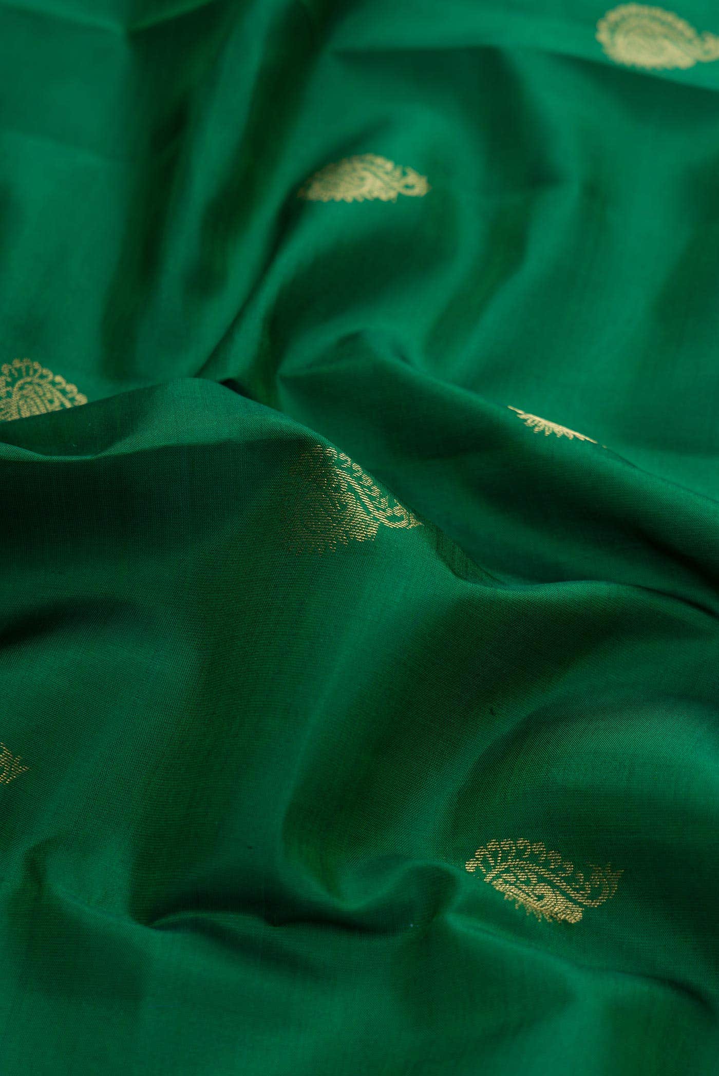 Green Dual Tone Kanchipuram Silk Saree
