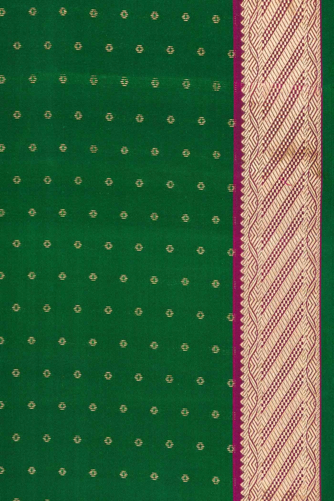 Green Dual Tone Kanchipuram Silk Saree