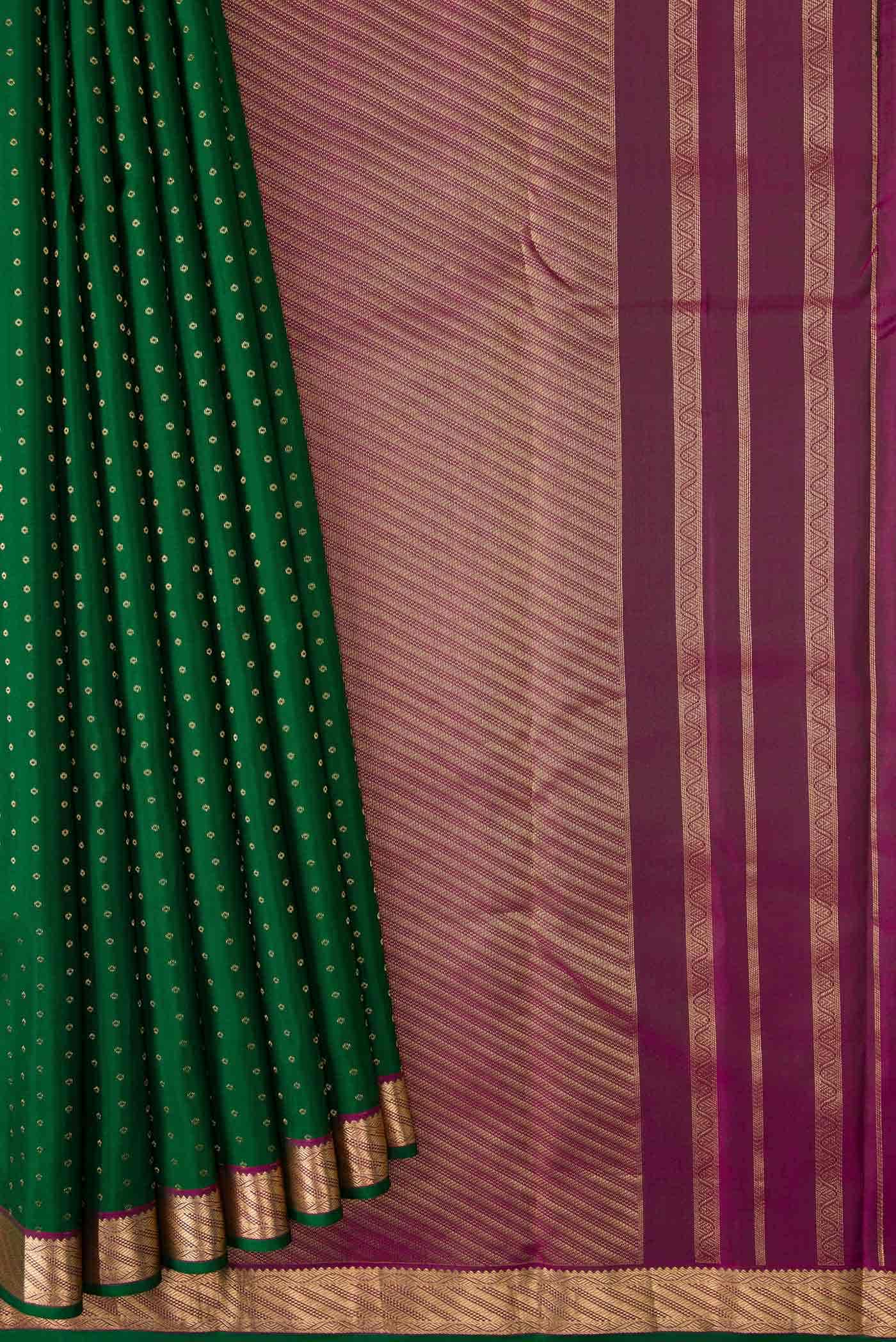 Green Dual Tone Kanchipuram Silk Saree