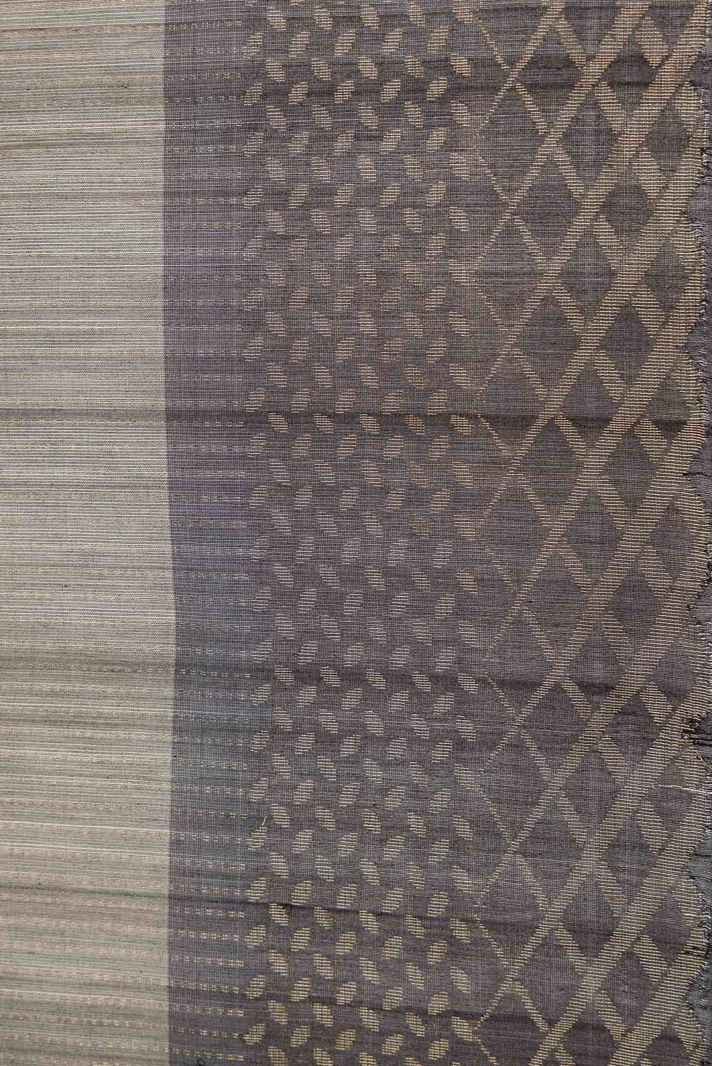 Grey Dual Tone Silk Cotton Saree