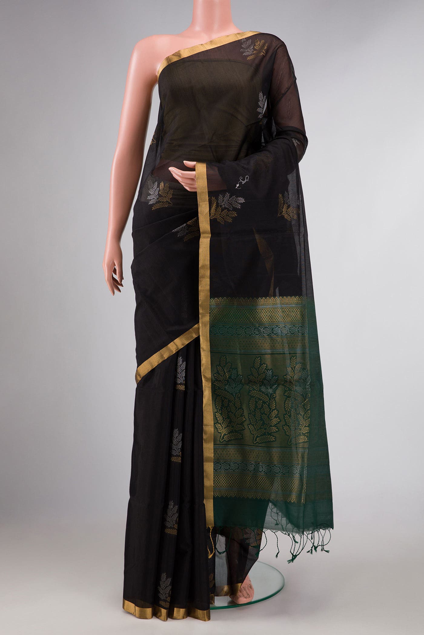 Black Silk Cotton Saree