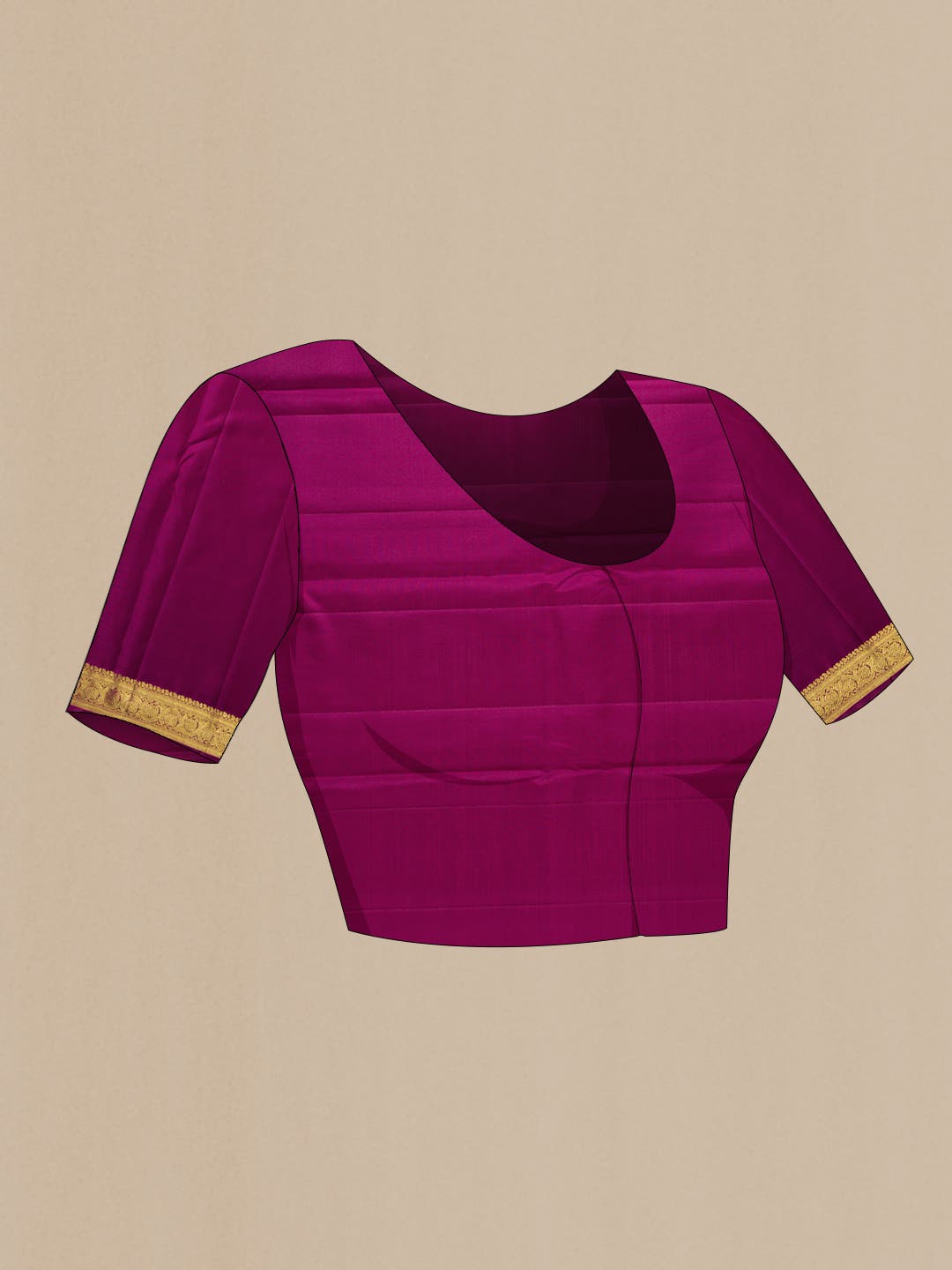 Burgundy Dual Tone Kanchipuram Silk Saree