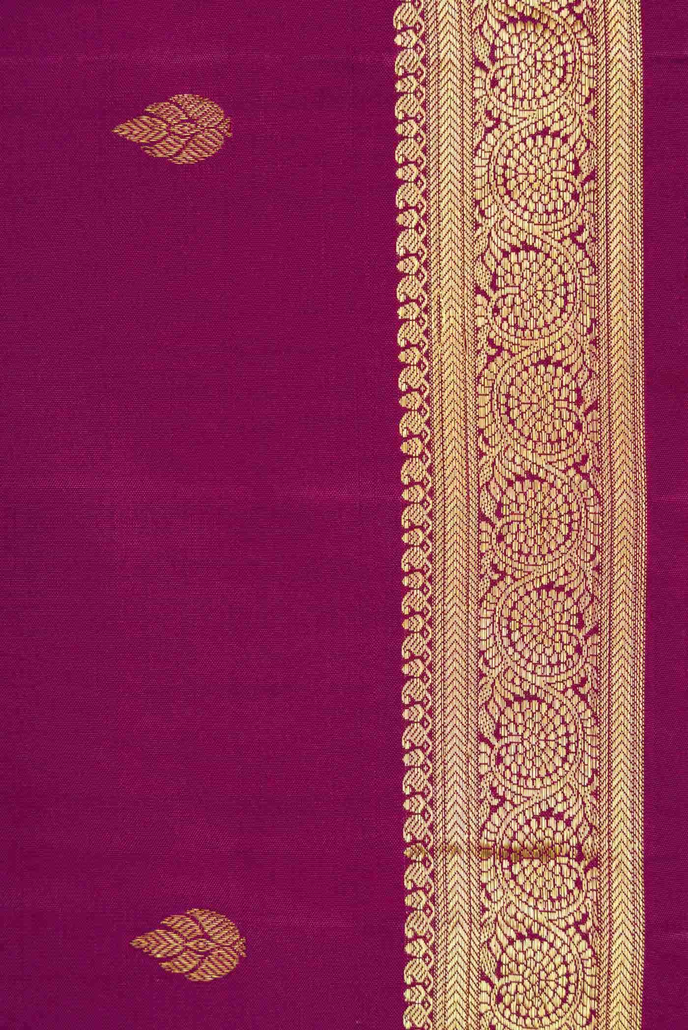 Burgundy Dual Tone Kanchipuram Silk Saree
