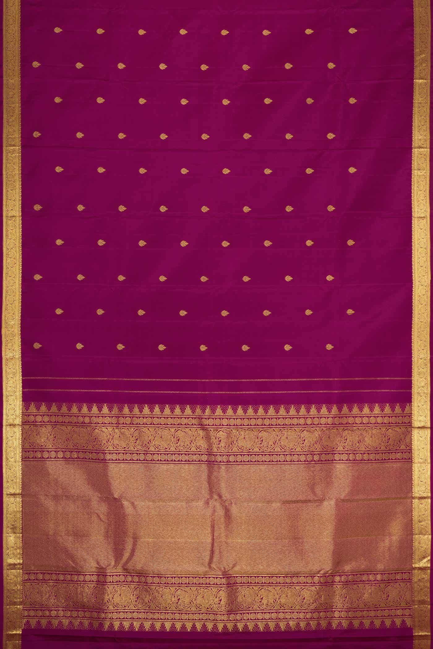 Burgundy Dual Tone Kanchipuram Silk Saree