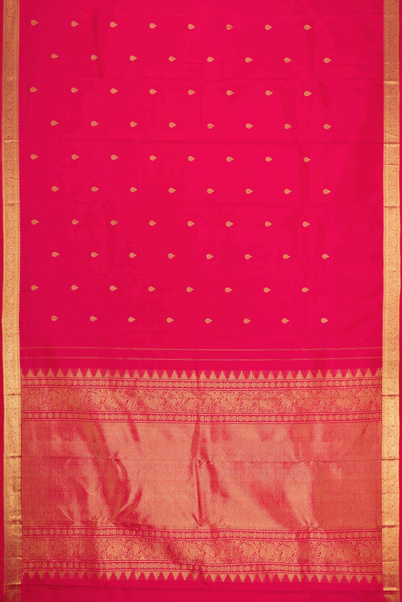 Pink Dual Tone Kanchipuram Silk Saree