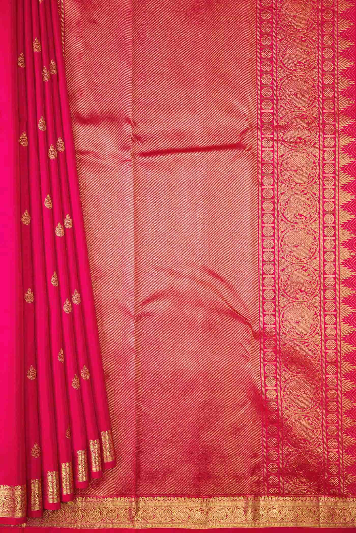 Pink Dual Tone Kanchipuram Silk Saree