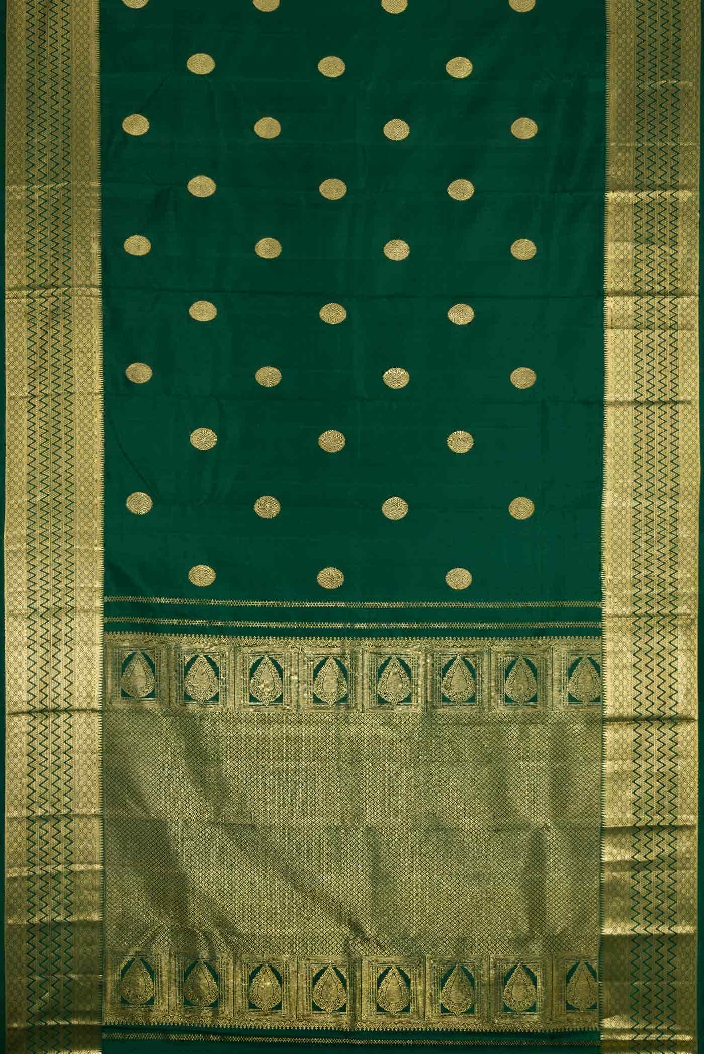 Green Dual Tone Kanchipuram Silk Saree
