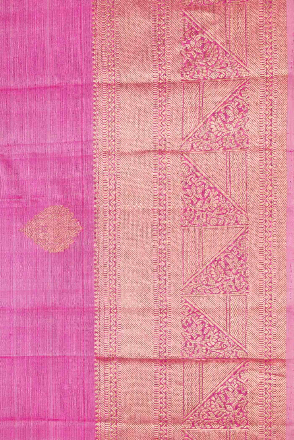 Pink Dual Tone Kanchipuram Silk Saree