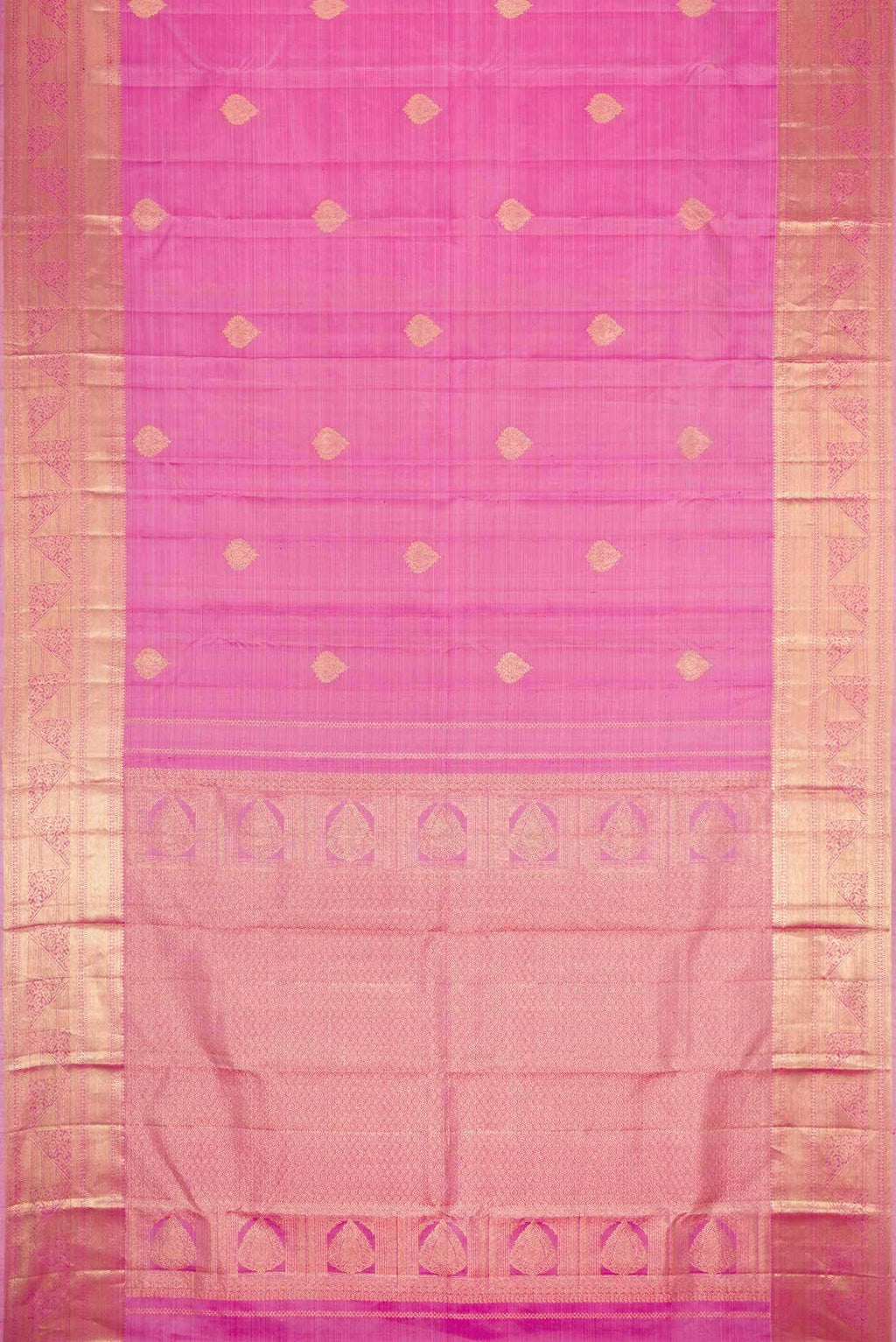 Pink Dual Tone Kanchipuram Silk Saree