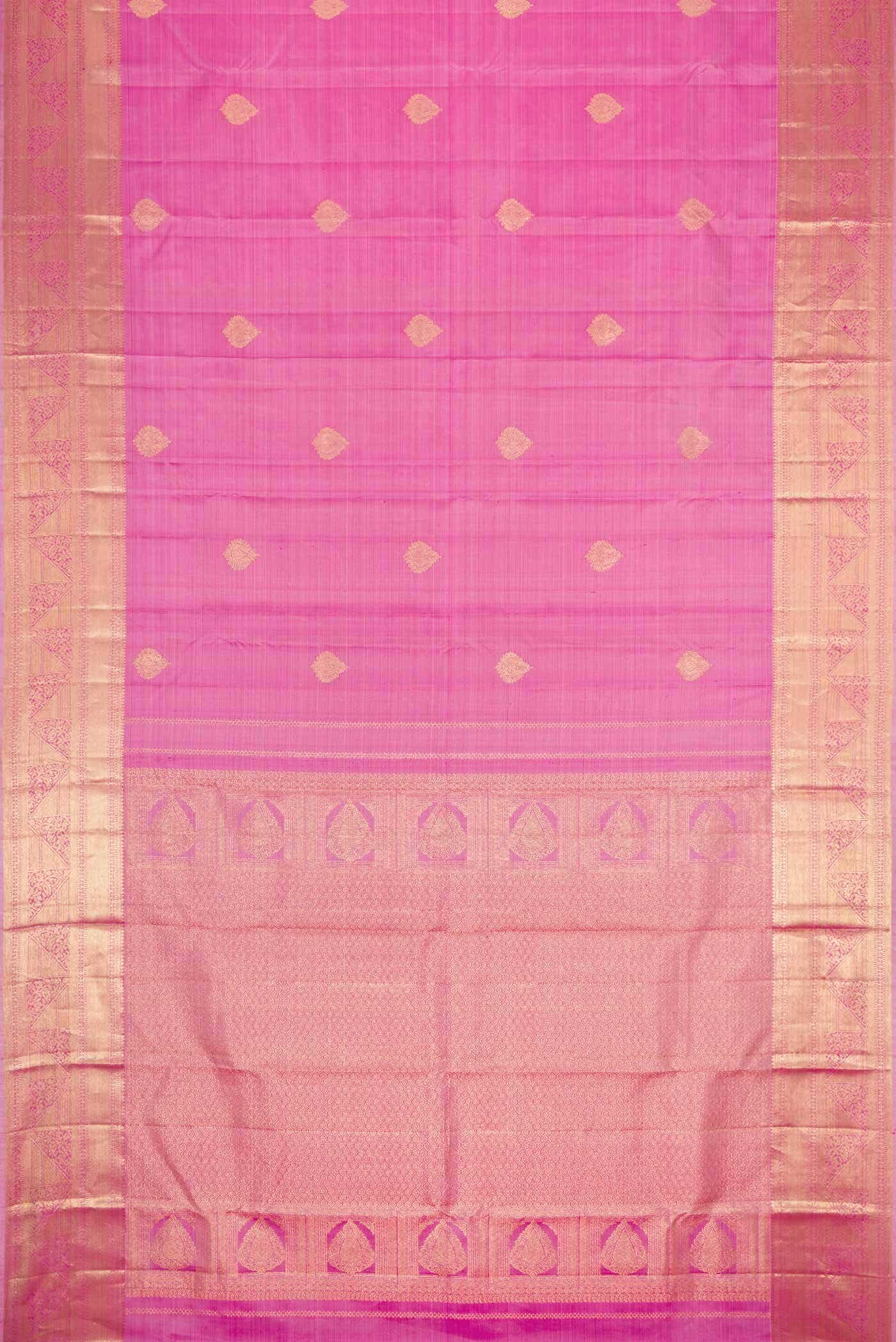 Pink Dual Tone Kanchipuram Silk Saree