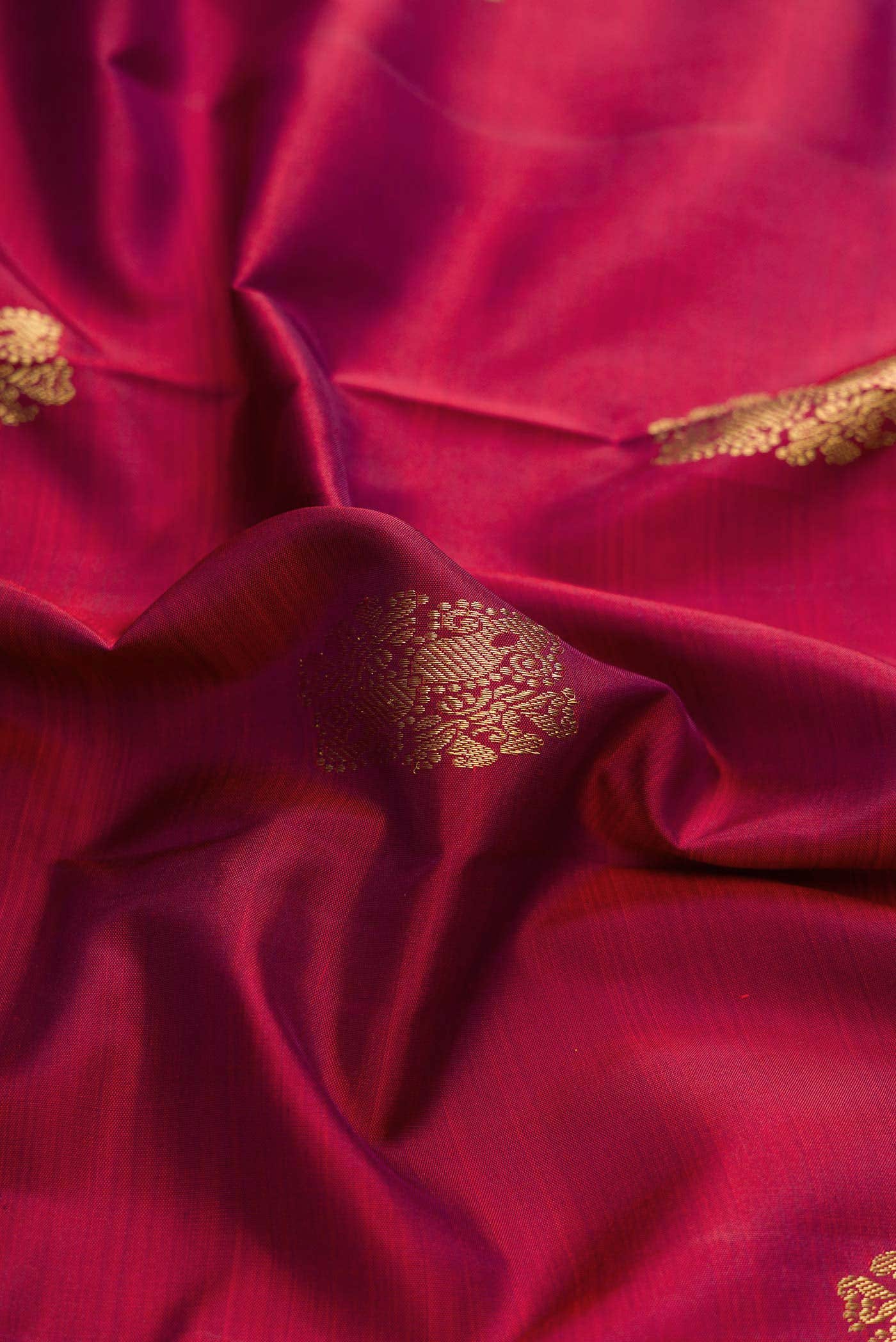 Burgundy Dual Tone Kanchipuram Silk Saree
