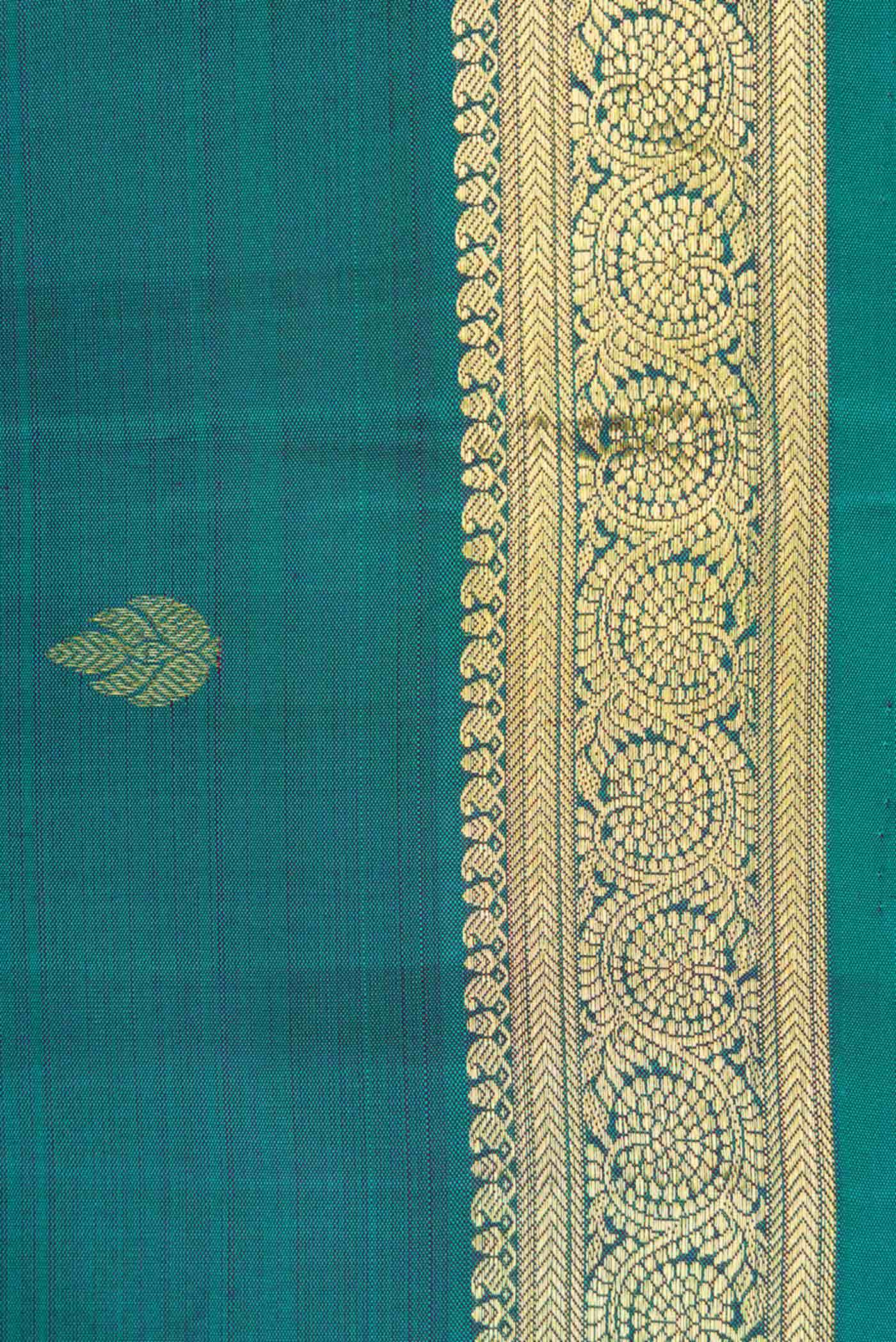 Green Dual Tone Kanchipuram Silk Saree