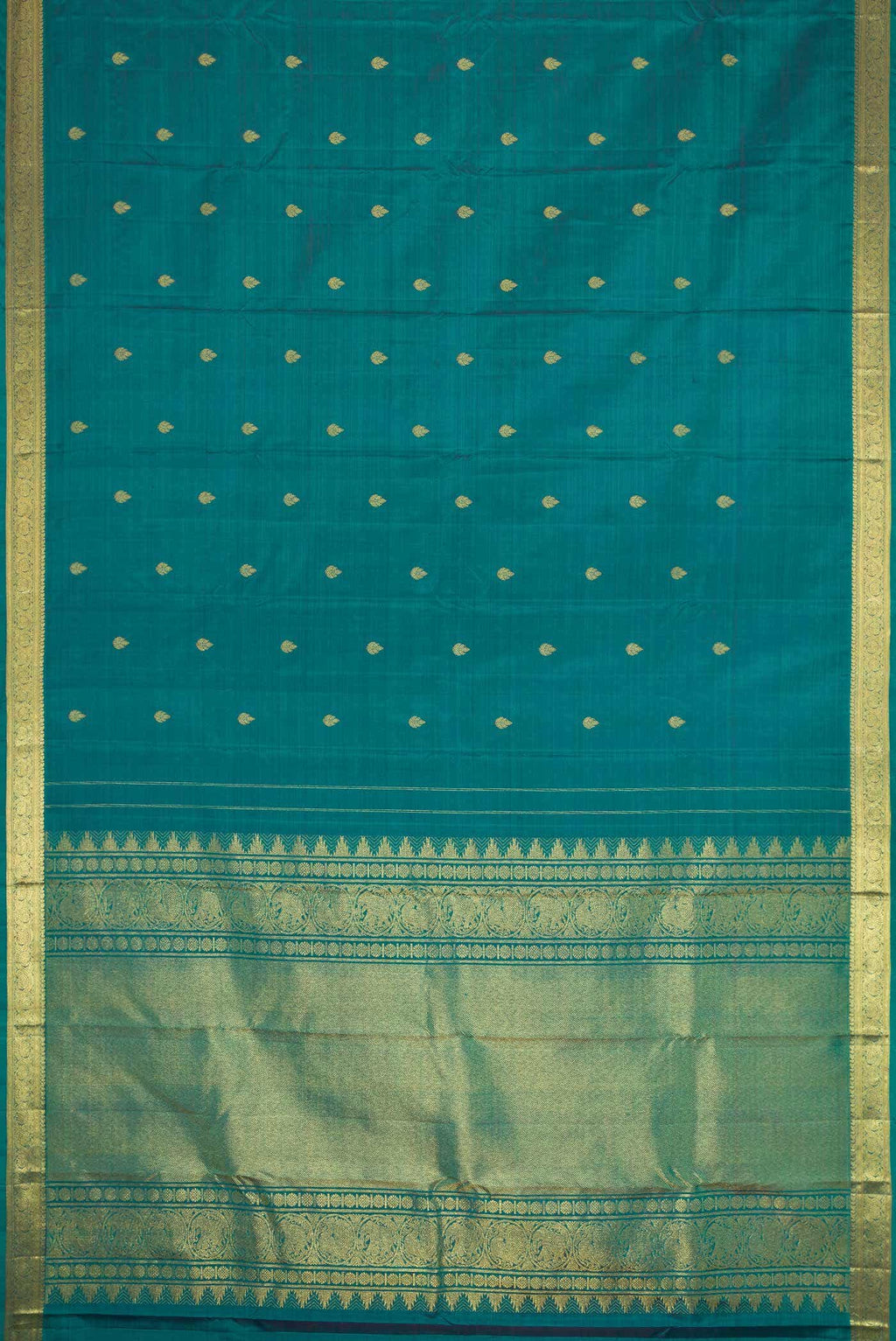 Green Dual Tone Kanchipuram Silk Saree